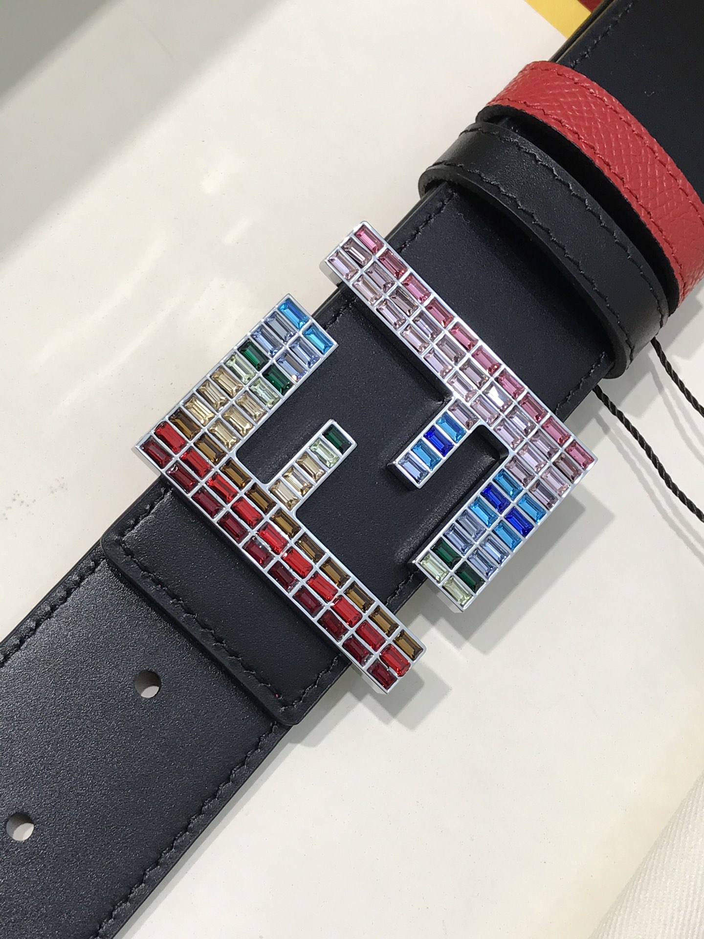 [Fendi Belts]Fendi FD width 38MM supports NFC chip scanning Logo shaped belt