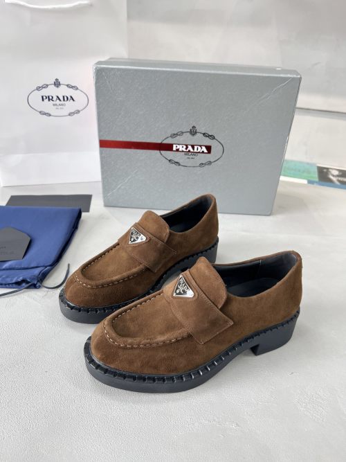 Prada Shoes Loafers Unisex Cowhide Rubber Sheepskin Silk Fashion 1 Prada Shoes Loafers Unisex Cowhide Rubber Sheepskin Silk Fashion
