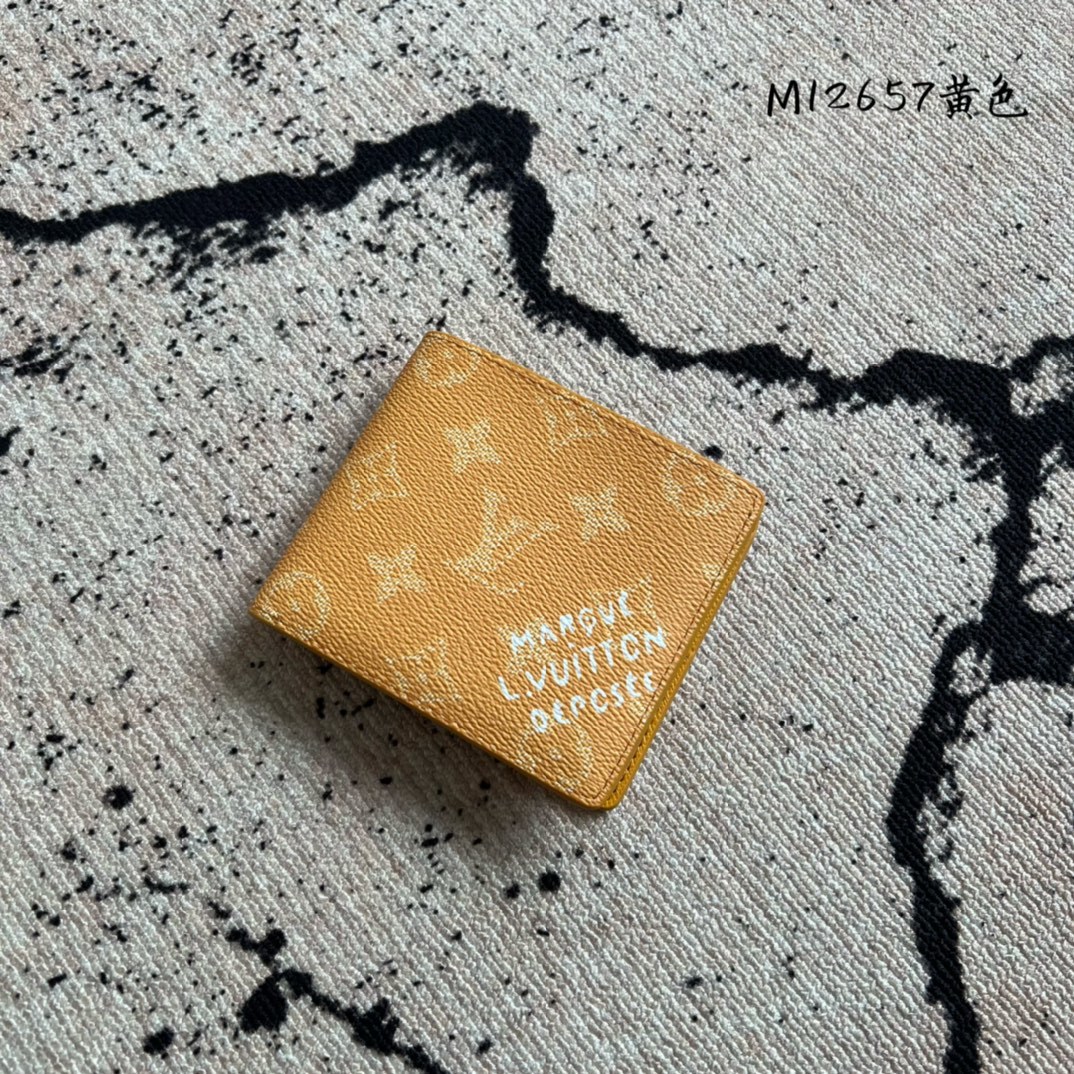 芯片版顶级原单M12657黄色!MULTIPLE钱夹本款Multiple钱夹以MonogramHerit