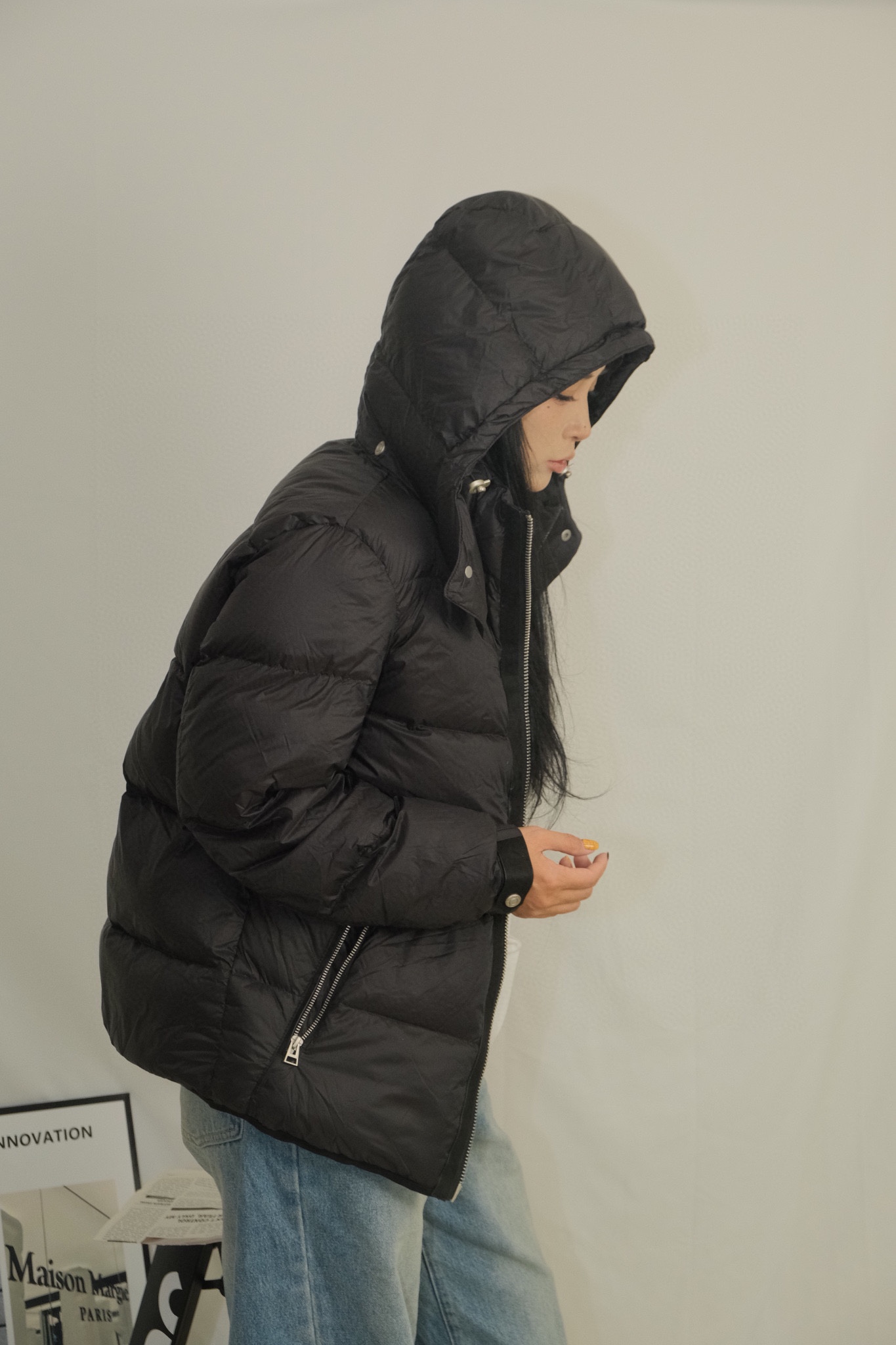 TomFord/汤姆福特拉链连帽羽绒服 上身效果 5