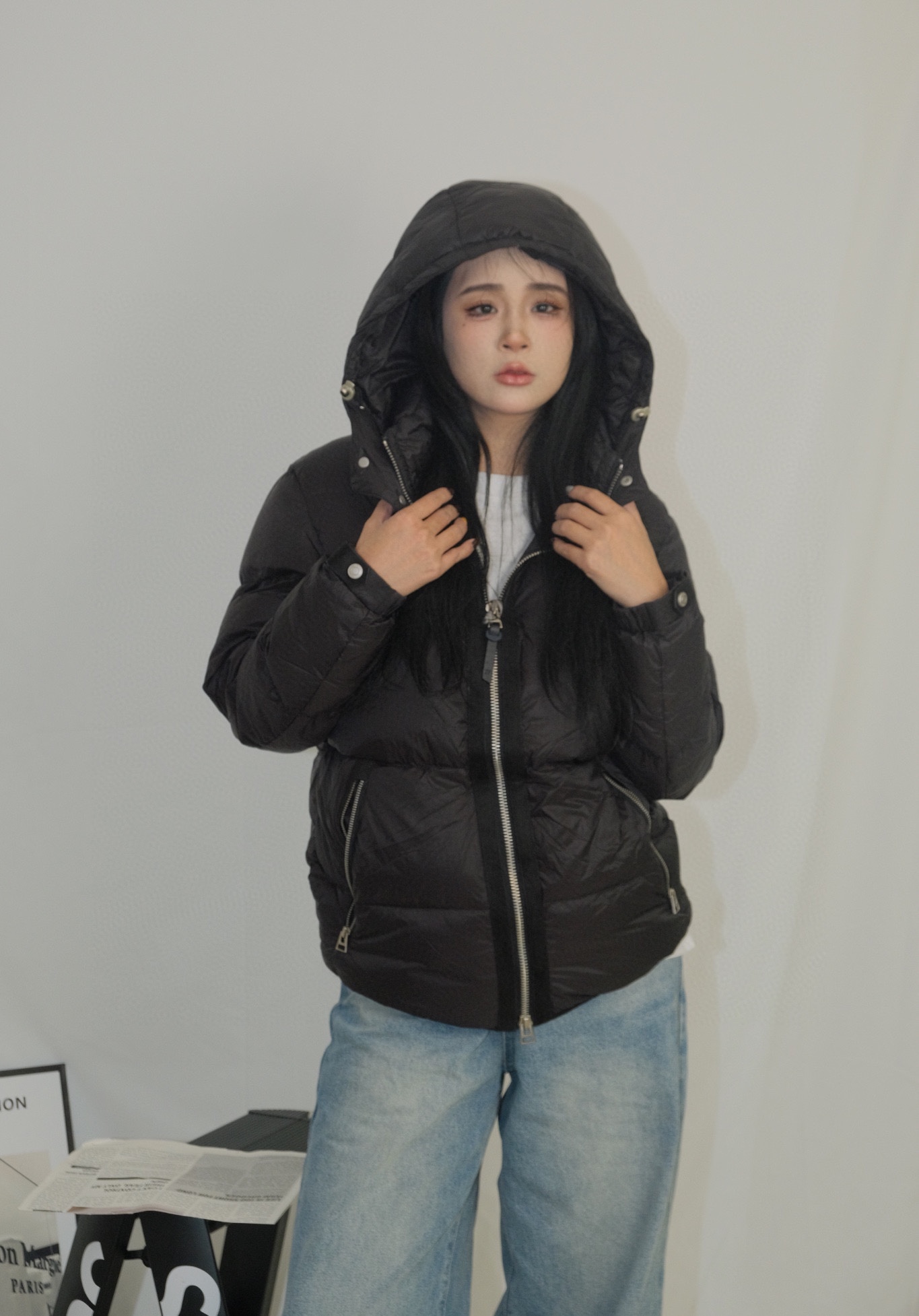 TomFord/汤姆福特拉链连帽羽绒服 上身效果 6