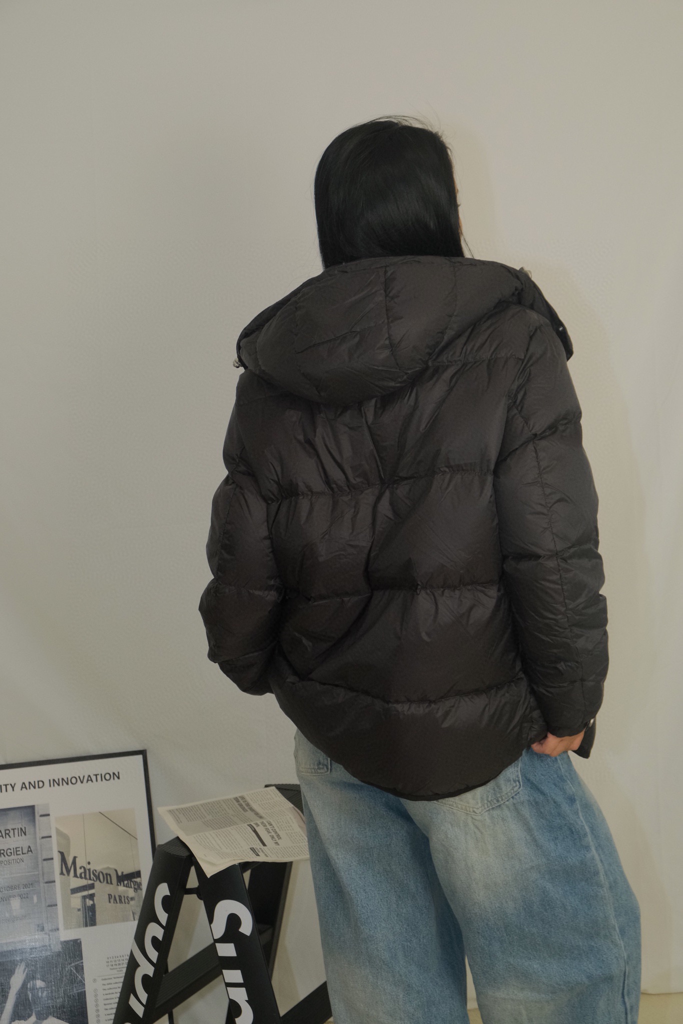 TomFord/汤姆福特拉链连帽羽绒服 上身效果 9