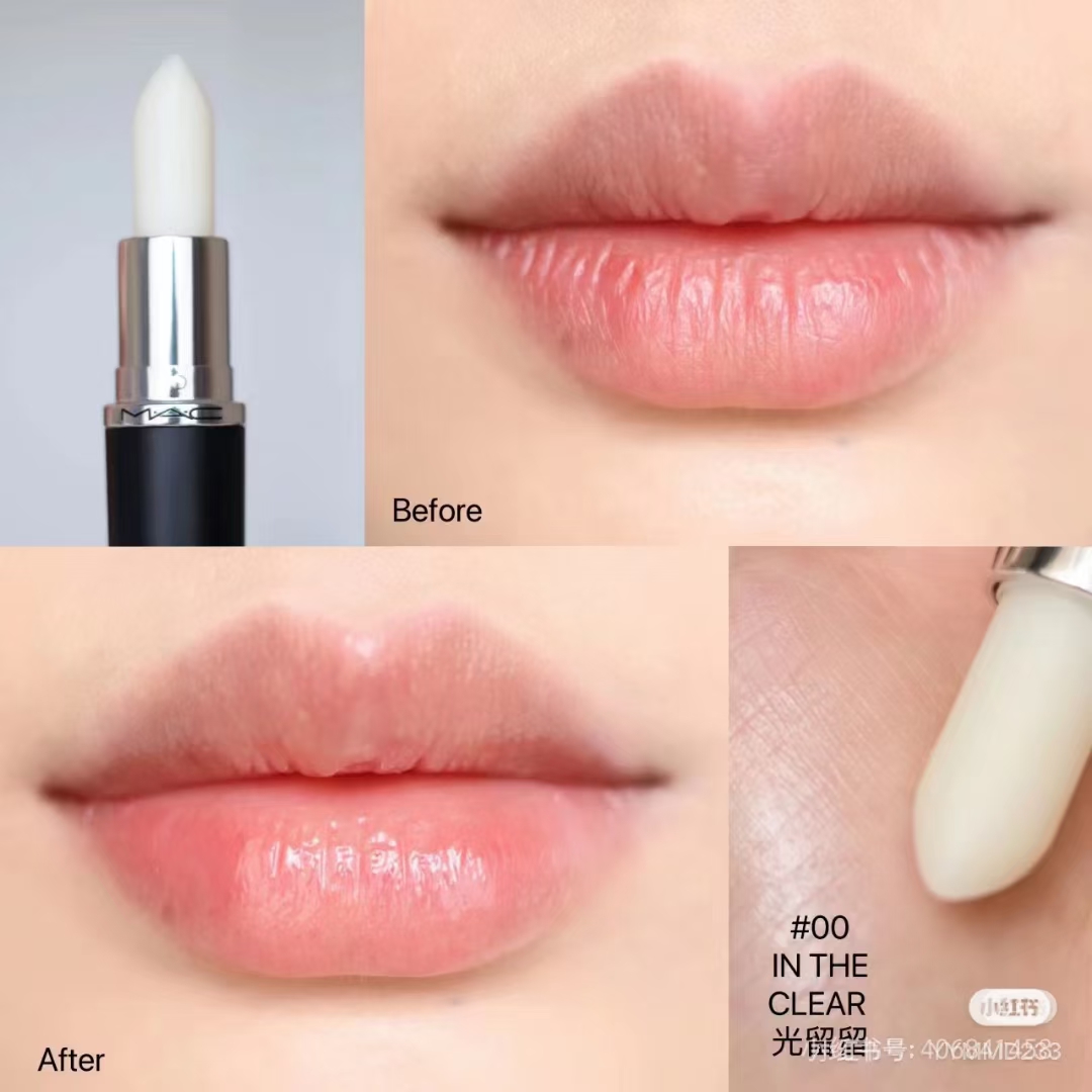 28. Bálsamo labial MAC 00# 🔜 Calidad uno a uno❗️Nuevo bálsamo labial blanco de MAC para preparar labios 00# liso, in t…