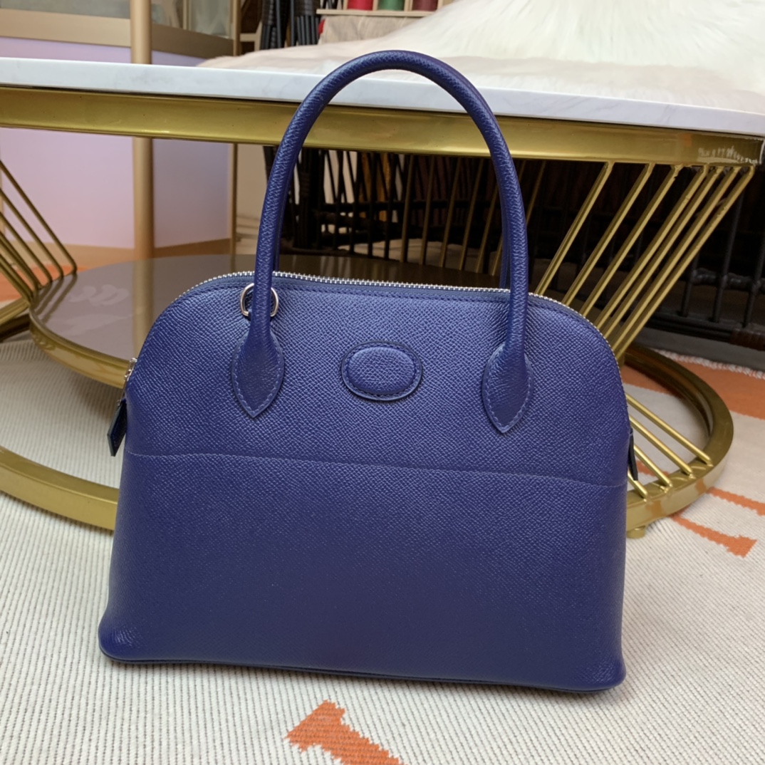 NO:741166,Book Bolide series handbag imported original Esom leather, size 27cm. Handmade wax thread sewing [electric blue] silver buckle, Hermes, Hermes, Hermes,19860909预定Bolide系列手提包进口原版Esom皮,尺寸27cm.手工蜡线缝制【电光蓝】银扣,爱马仕,hermes,Hermes,,Bag