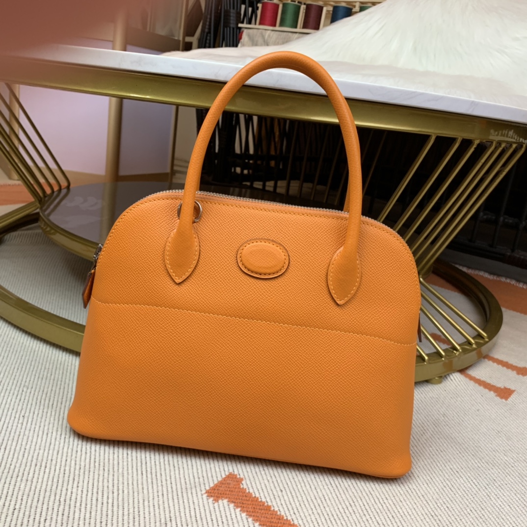 NO:741176,Reservation * Bolide series handbag imported original Esom leather, size 27cm. Handmade wax thread sewing [solar yellow] silver buckle, Hermes, Hermes, Hermes,19860909预定*Bolide系列手提包进口原版Esom皮,尺寸27cm.手工蜡线缝制【太阳黄】银扣,爱马仕,hermes,Hermes,,Bag