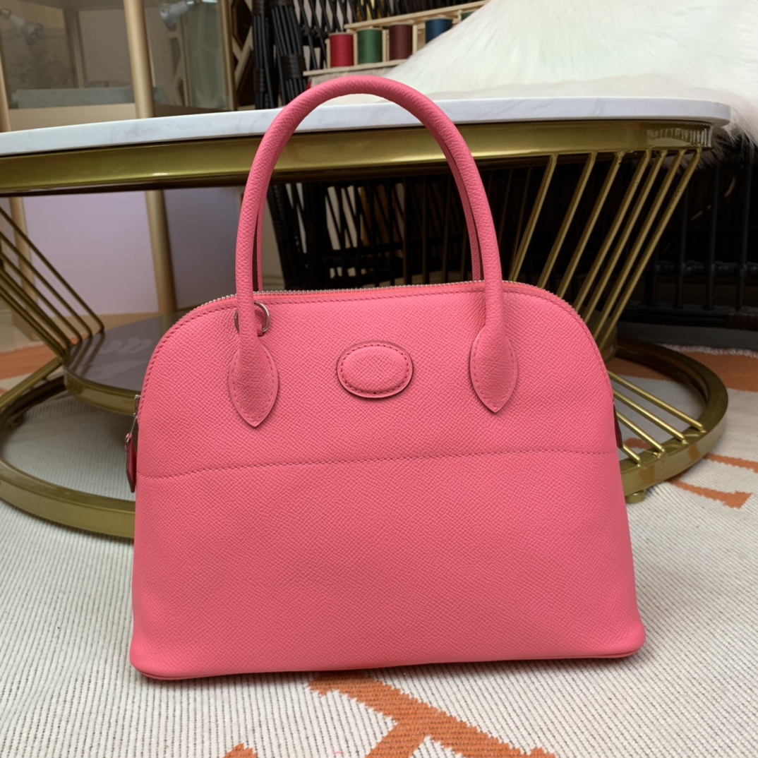 NO:741179,Reservation *Bolide series handbag imported original Esom leather, size 27cm. Handmade wax thread sewing [lipstick powder] silver buckle, Hermes, Hermes, Hermes,19860909预定 *Bolide系列手提包进口原版Esom皮,尺寸27cm.手工蜡线缝制【唇膏粉】银扣,爱马仕,hermes,Hermes,,Bag
