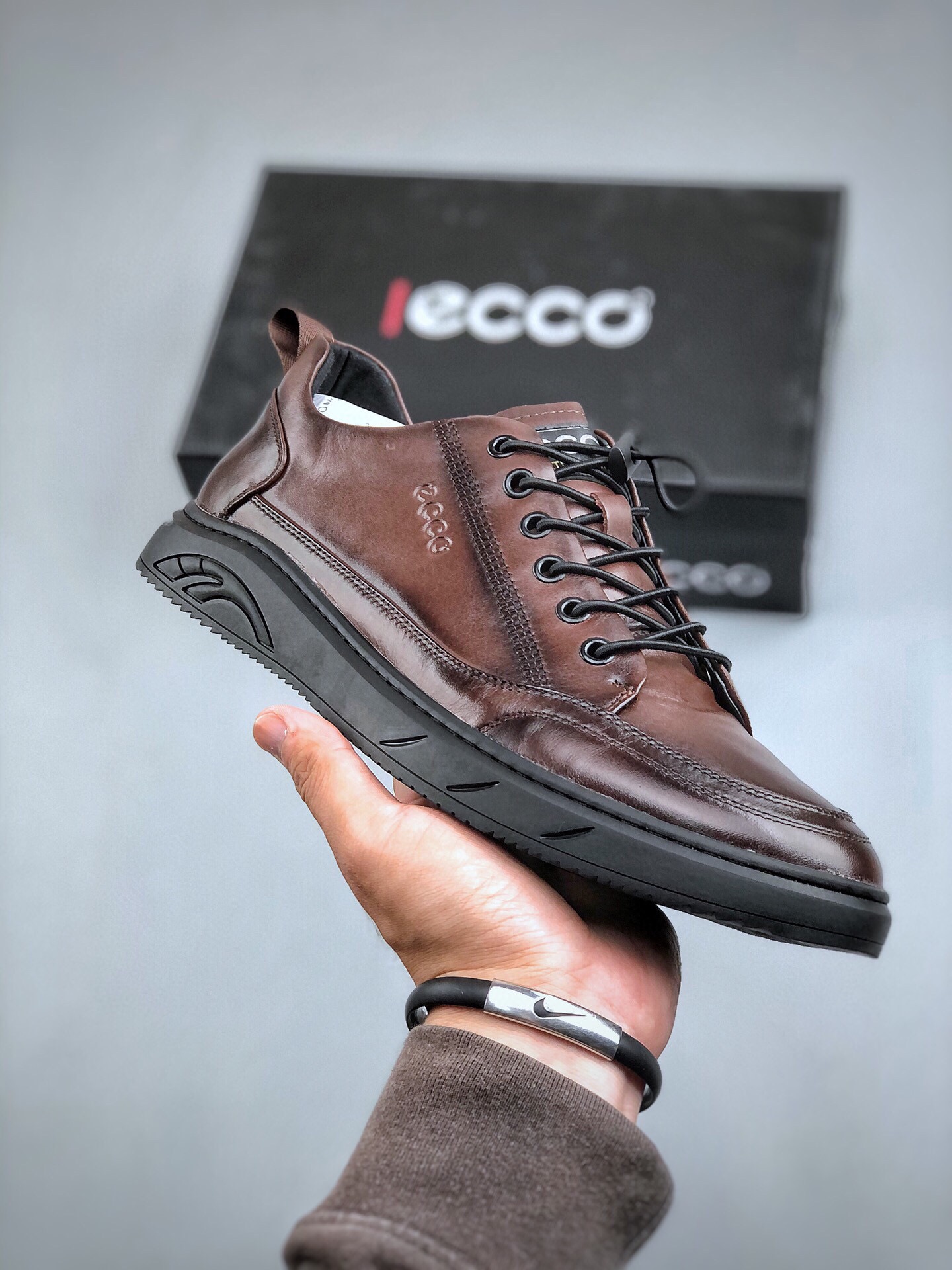 💰 260 Zapatos Ecco para hombre  Colección Tamaño de imagen: 38 39 40 41 42 43 44 Tamaño de zapato de cuero