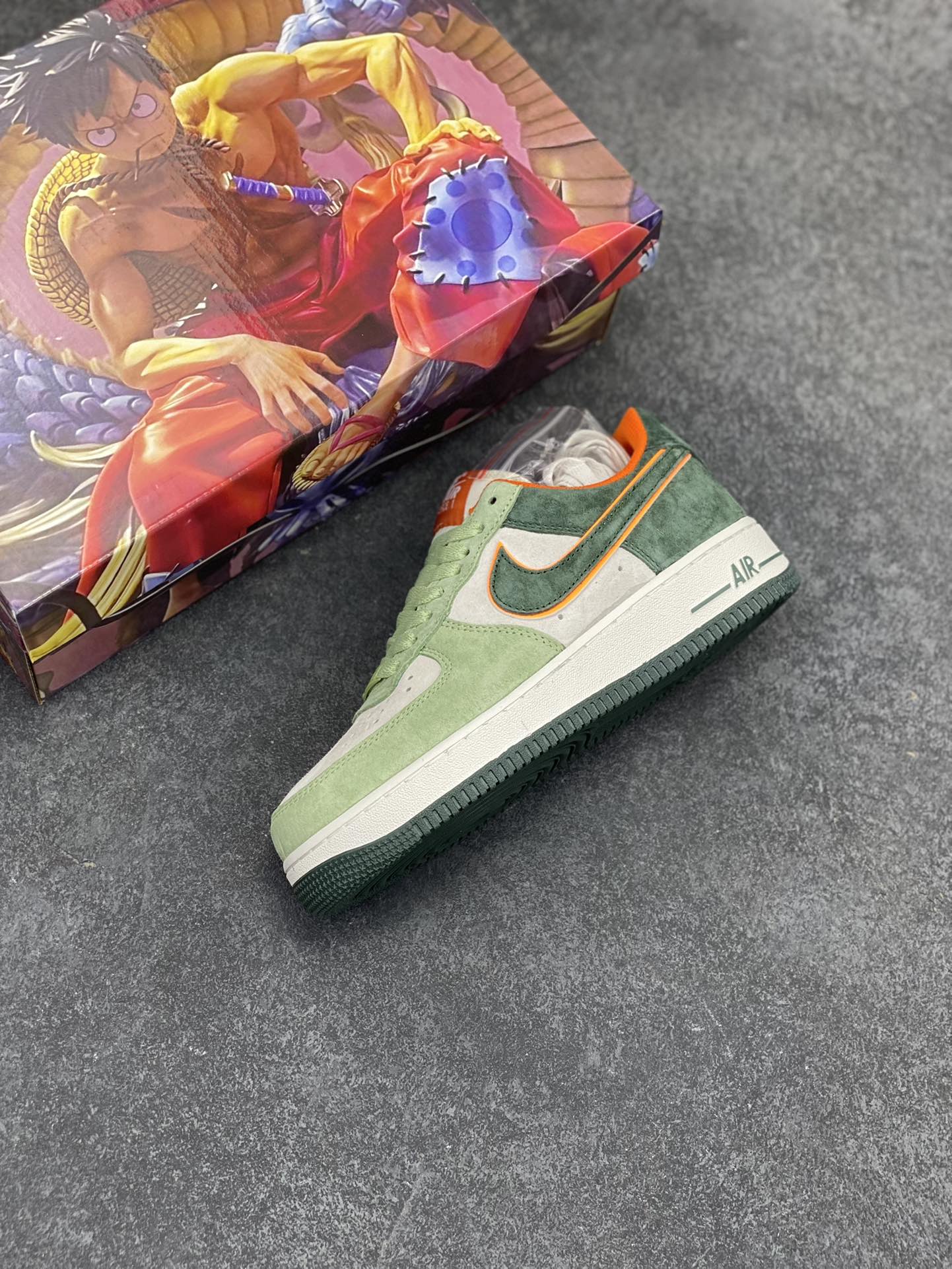 图片[7]-Nike Air Force 1 Low ’07 橙绿麂皮空军一号低帮休闲板鞋 原厂麂皮 原楦原纸板 纯正版型 正品NFC感应芯片 高清洁度 内置全掌气垫 货号：LF8989-777 尺码：36 36.5 37.5 38 38.5 39 40 40.5 41 42 42.5 43 44 44.5 45-选品中心