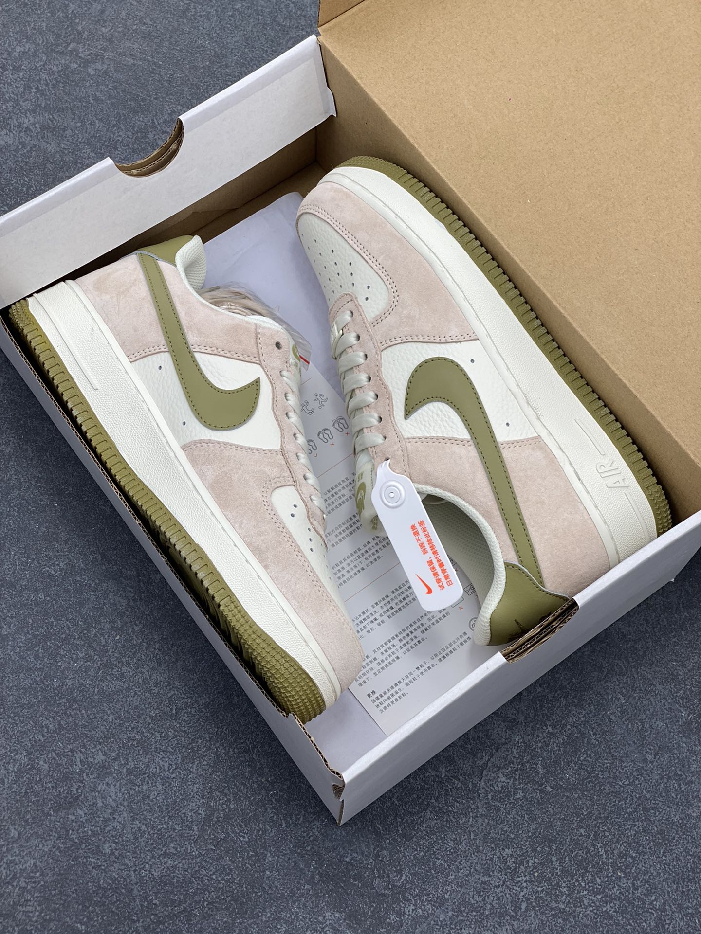 图片[9]-Nike Air Force 1 Low ’07 米白棕绿配色 空军一号低帮休闲板鞋 原厂麂皮 原楦原纸板 纯正版型 正品NFC感应芯片 高清洁度 内置全掌气垫 货号：FF7795-222 尺码：36 36.5 37.5 38 38.5 39 40 40.5 41 42 42.5 43 44 44.5 45-选品中心