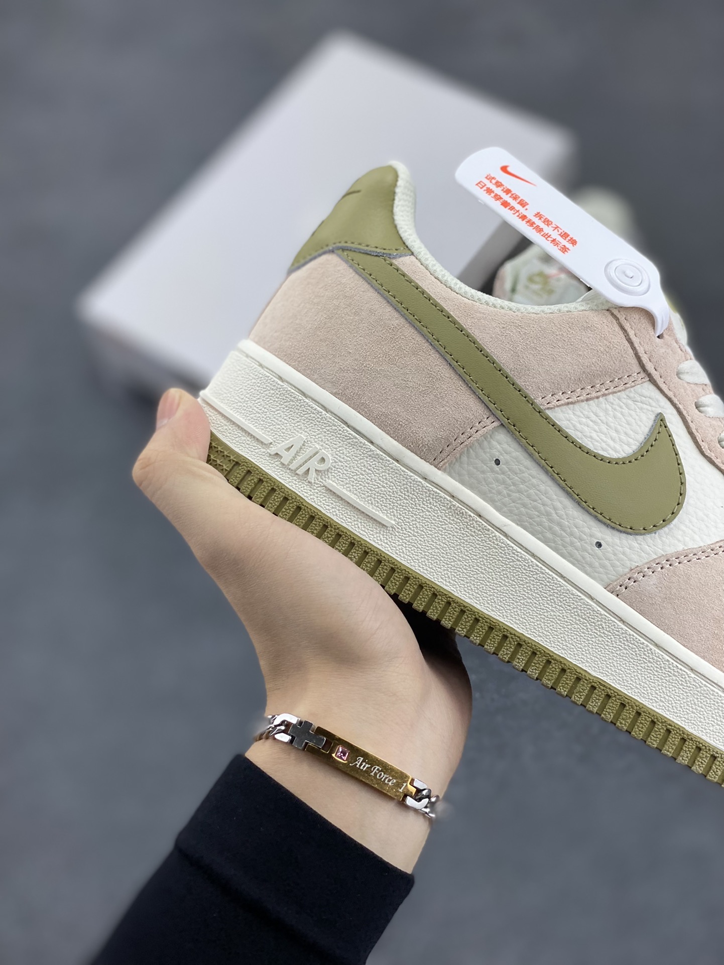 图片[6]-Nike Air Force 1 Low ’07 米白棕绿配色 空军一号低帮休闲板鞋 原厂麂皮 原楦原纸板 纯正版型 正品NFC感应芯片 高清洁度 内置全掌气垫 货号：FF7795-222 尺码：36 36.5 37.5 38 38.5 39 40 40.5 41 42 42.5 43 44 44.5 45-选品中心