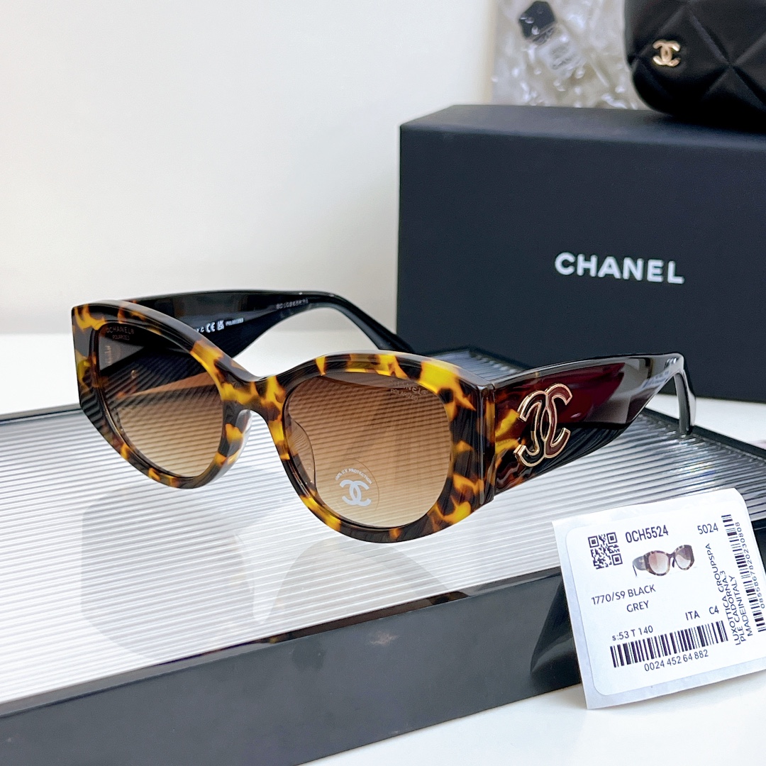 CHANEL高版本MOD5524SIZE53-19-140官网原版1:1拼色