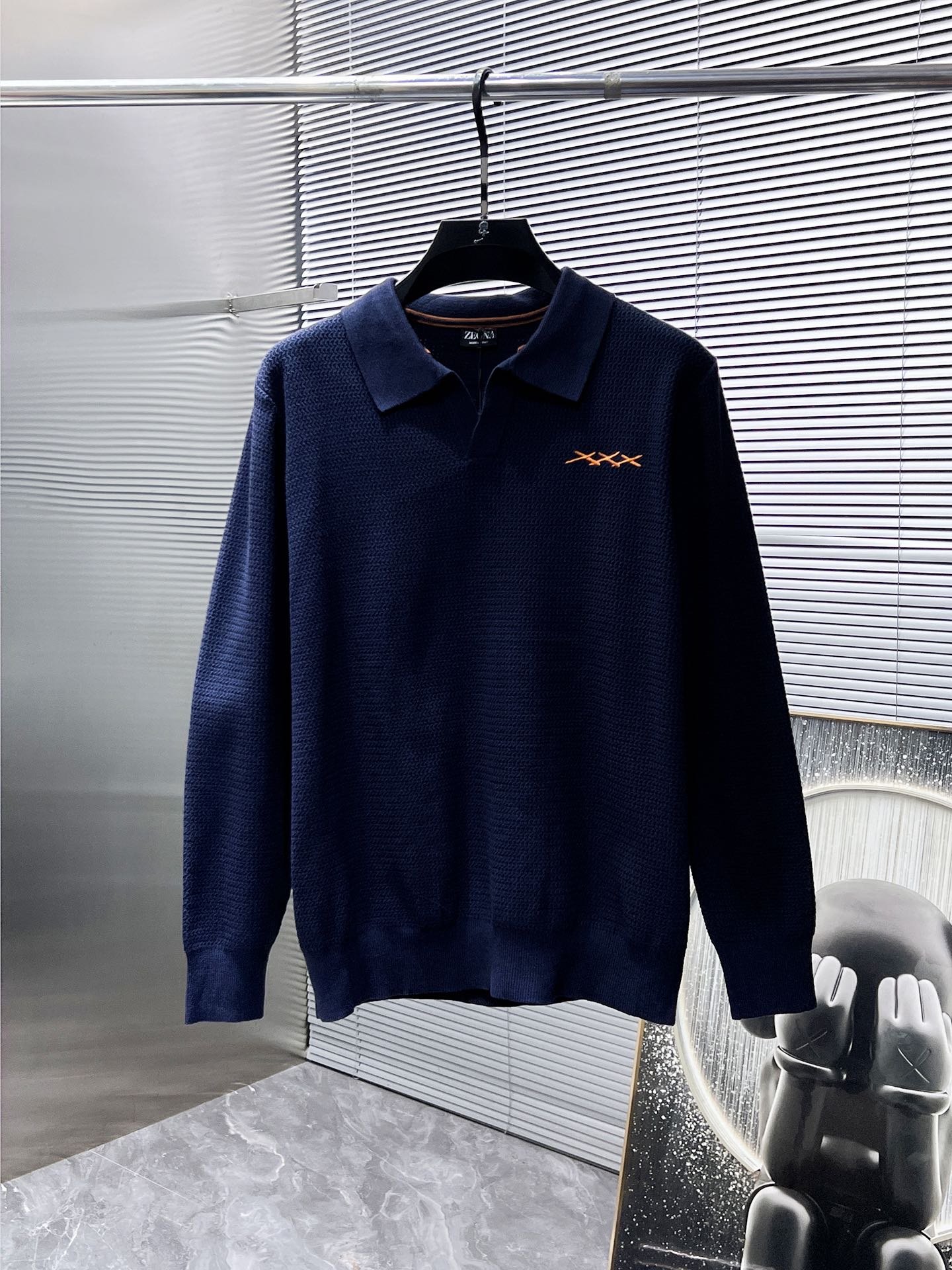 Zegna Wool-Blend Long Sleeve Polo Sweater - Soft, Breathable, High-End 1 i1732861931 1775 0