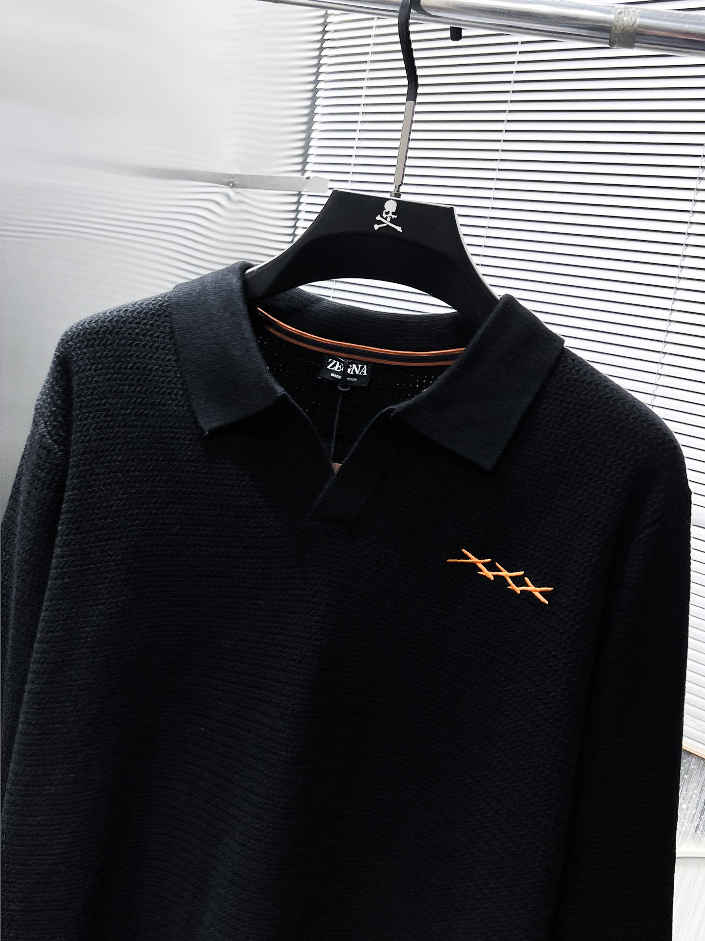 Zegna Wool-Blend Long Sleeve Polo Sweater - Soft, Breathable, High-End 5 i1732861931 182 4