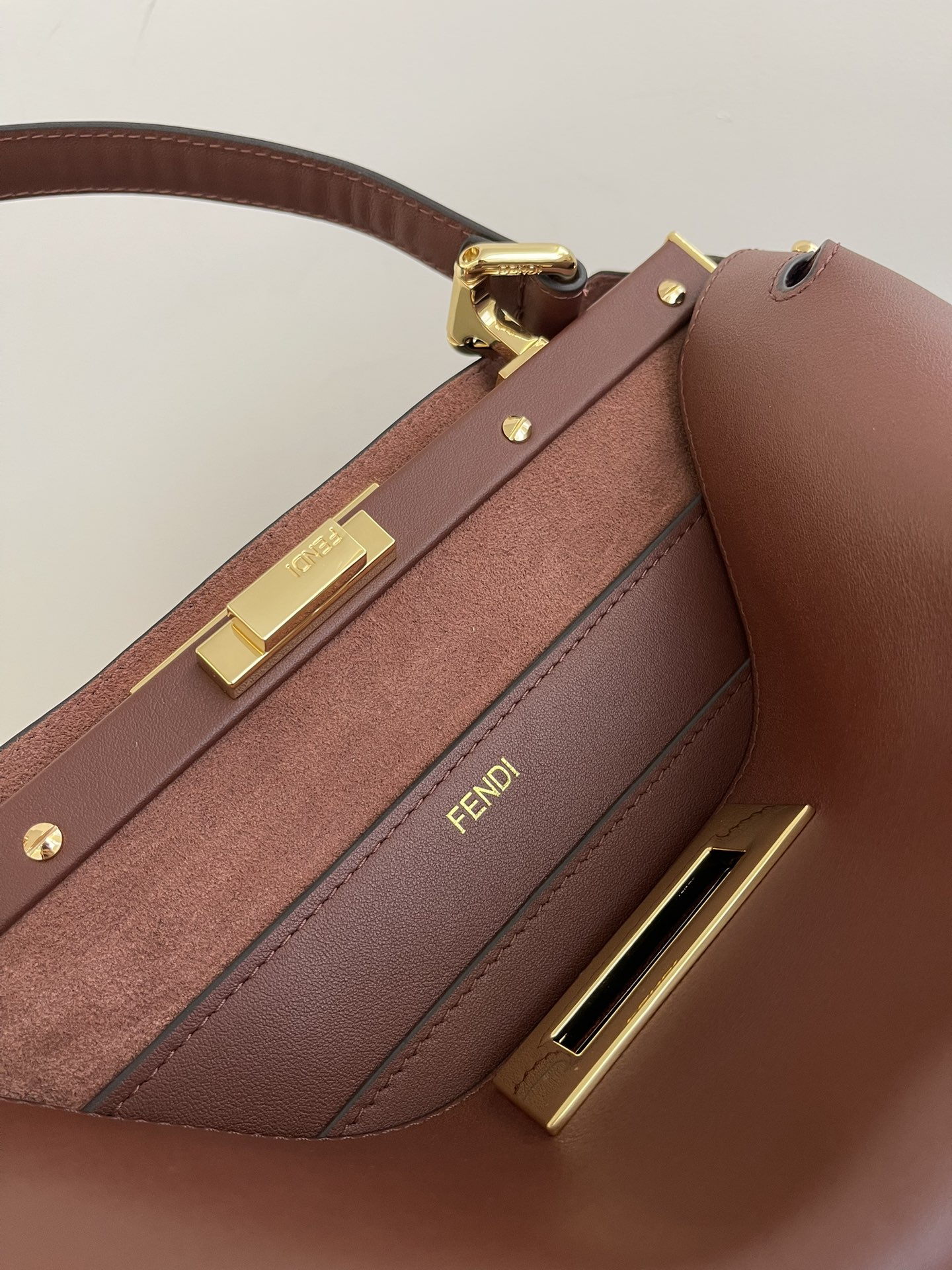 Fendi Peekaboo Soft Leather Satchel with Gold-tone Hardware, Adjustable Strap 7 i1732866232 1616 6
