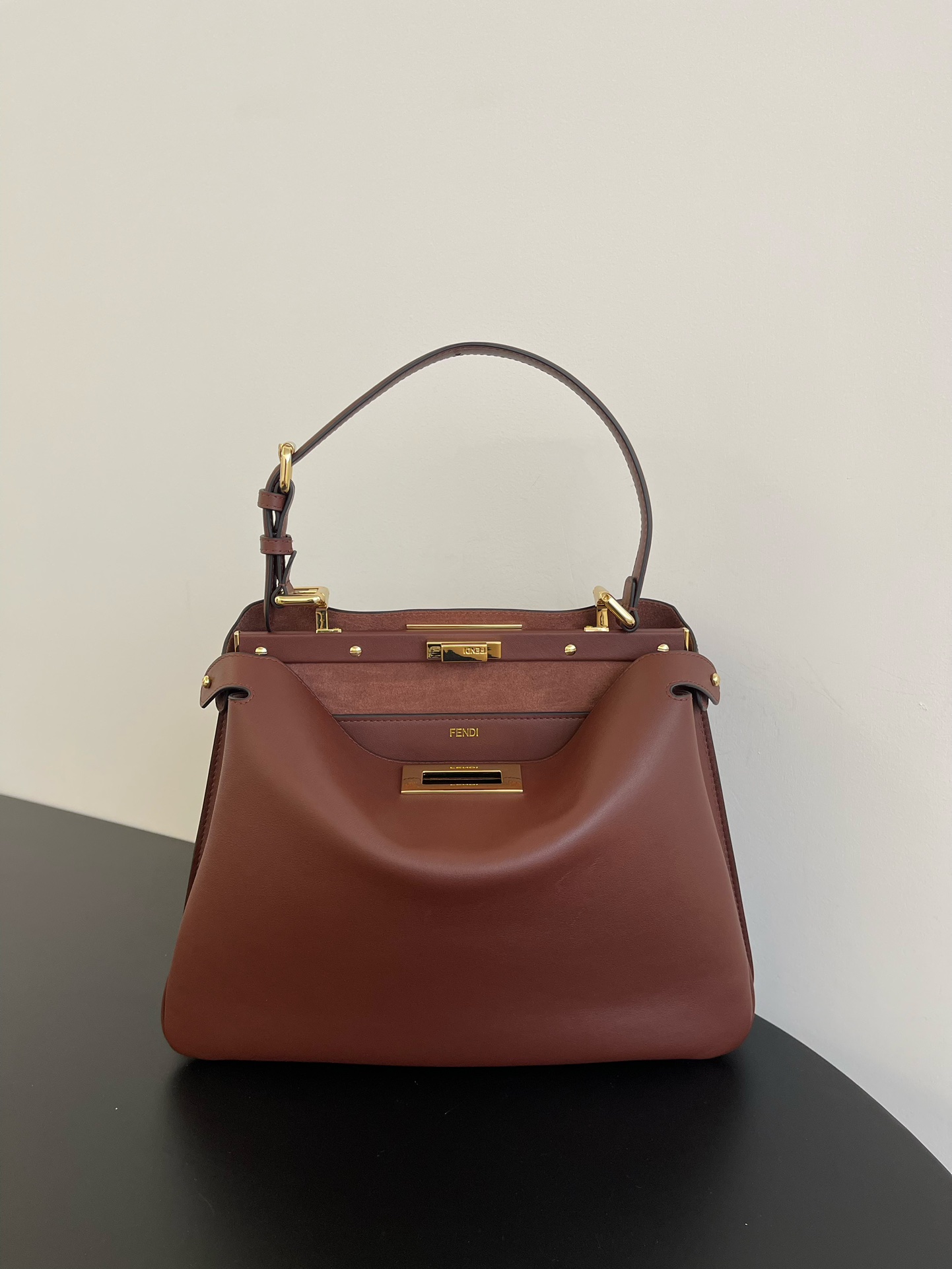 Fendi Peekaboo Soft Leather Satchel with Gold-tone Hardware, Adjustable Strap 2 i1732866232 5236 0