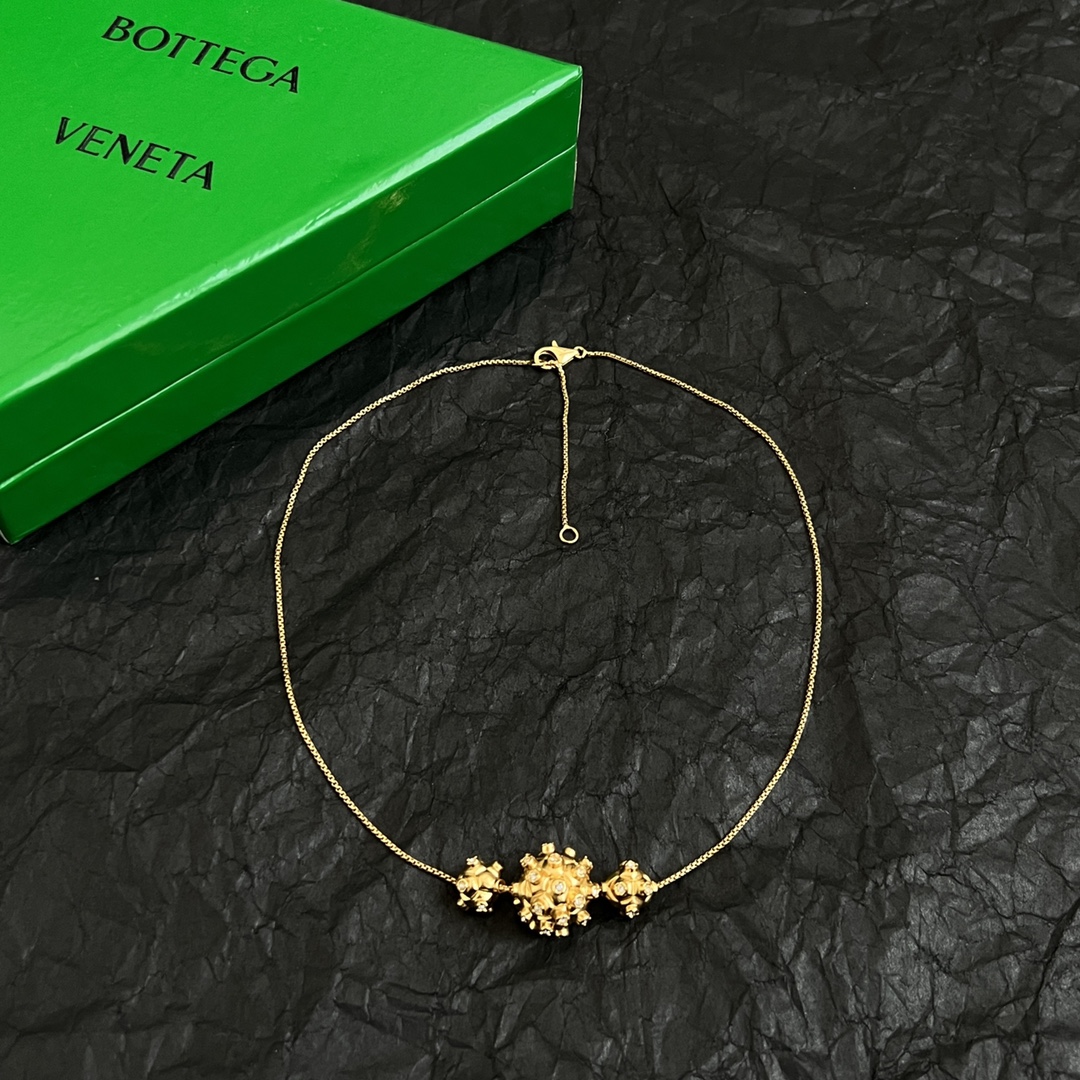 “Bottega Veneta ¥380 BV Necklace: Amazing Metal Design for French Elegance” - 图片 2