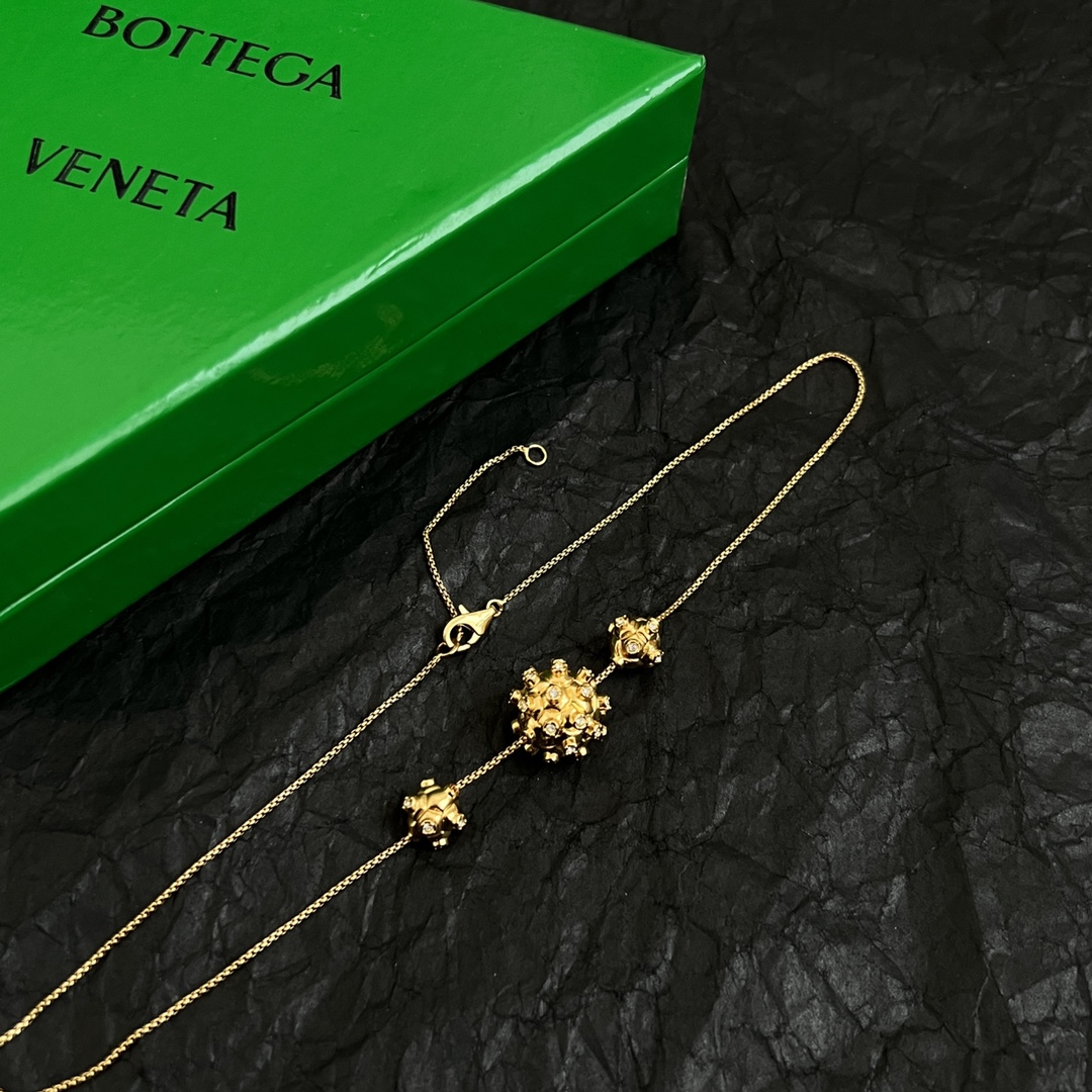 “Bottega Veneta ¥380 BV Necklace: Amazing Metal Design for French Elegance” - 图片 5