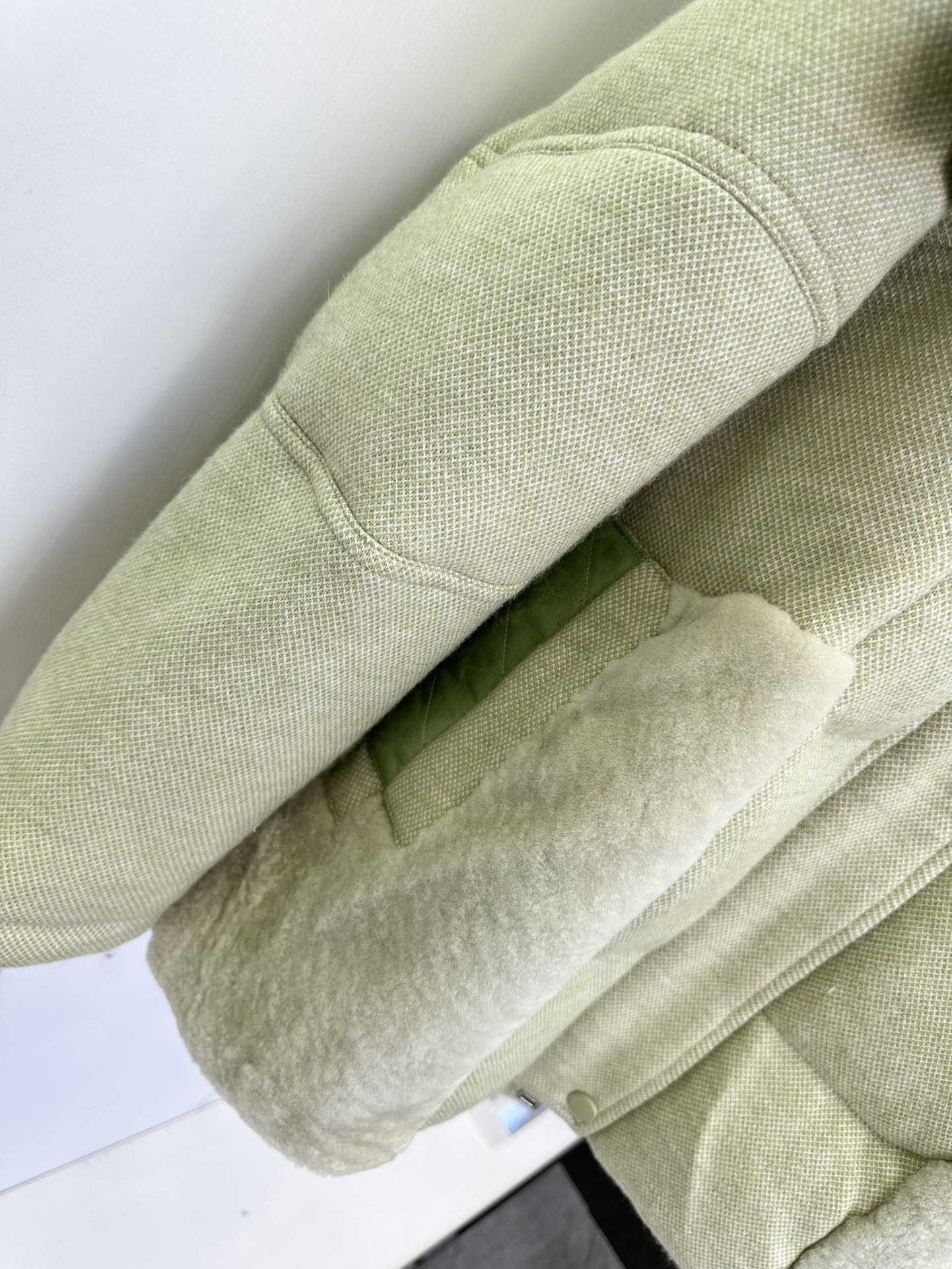 THOMOS Green Pink Wool Puffed Suit for Women, Sizes S-L, Autumn/Winter 2024 - 图片 6