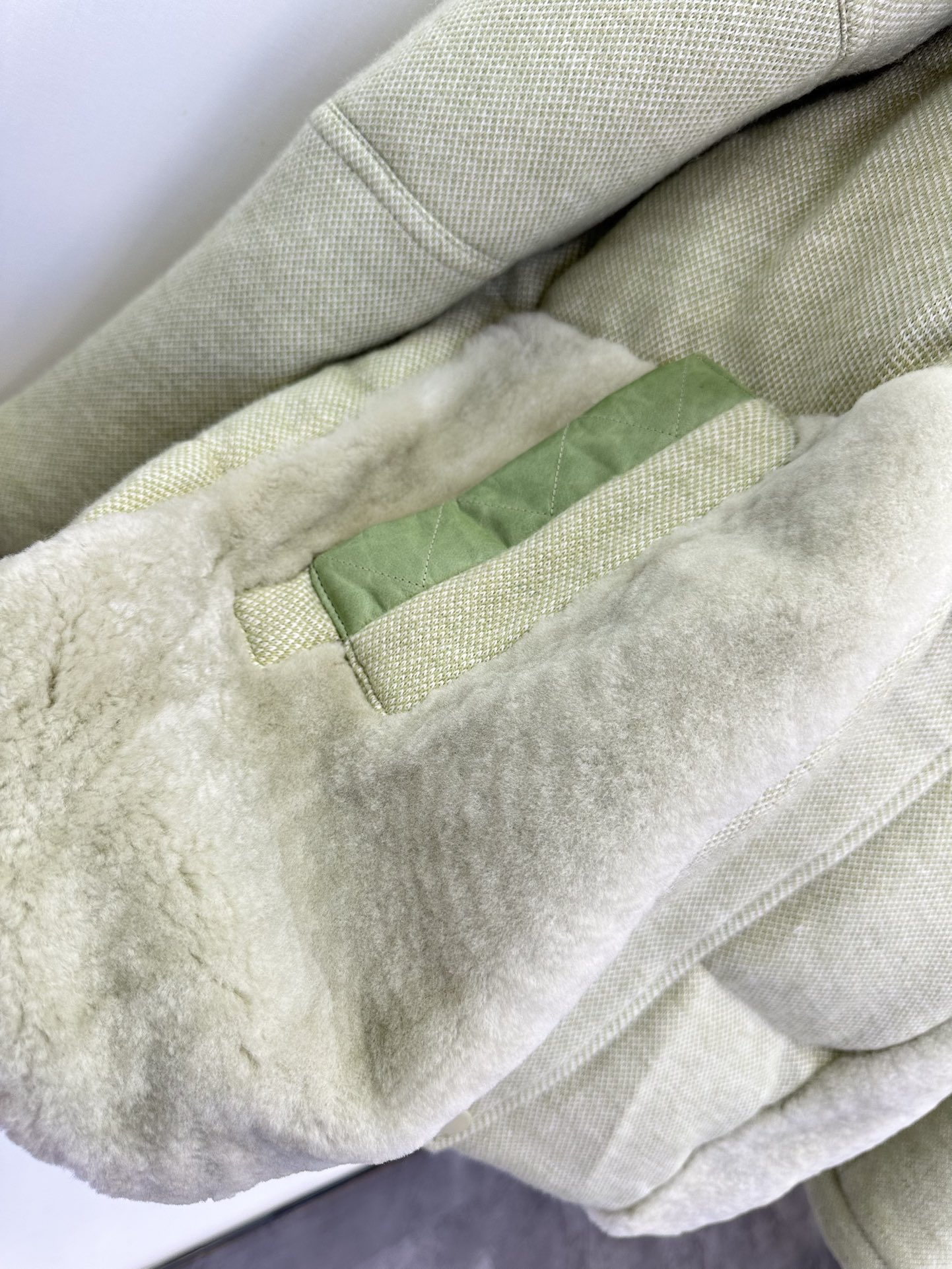 THOMOS Green Pink Wool Puffed Suit for Women, Sizes S-L, Autumn/Winter 2024 - 图片 8