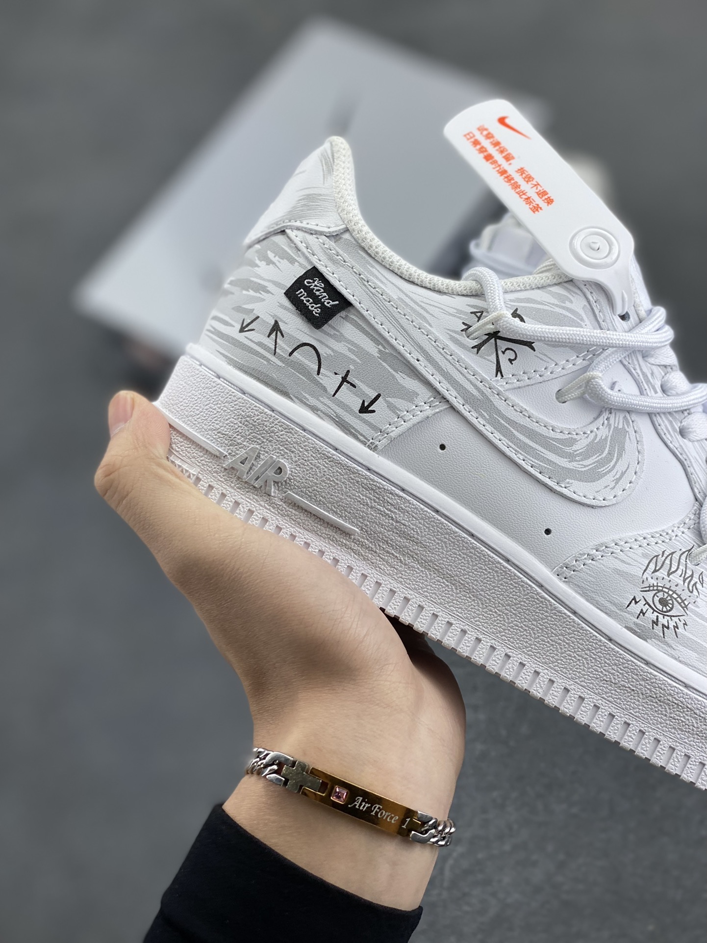 图片[6]-Nike Air Force 1 Low’07 潮流符号 空军一号绑带低帮休闲板鞋 定制皮料 原厂3D打印 定制鞋盒 原楦原纸板 纯正空军版型 内置全掌气垫 货号：ZH0316-049 尺码：36 36.5 37.5 38 38.5 39 40 40.5 41 42 42.5 43 44 44.5 45-选品中心