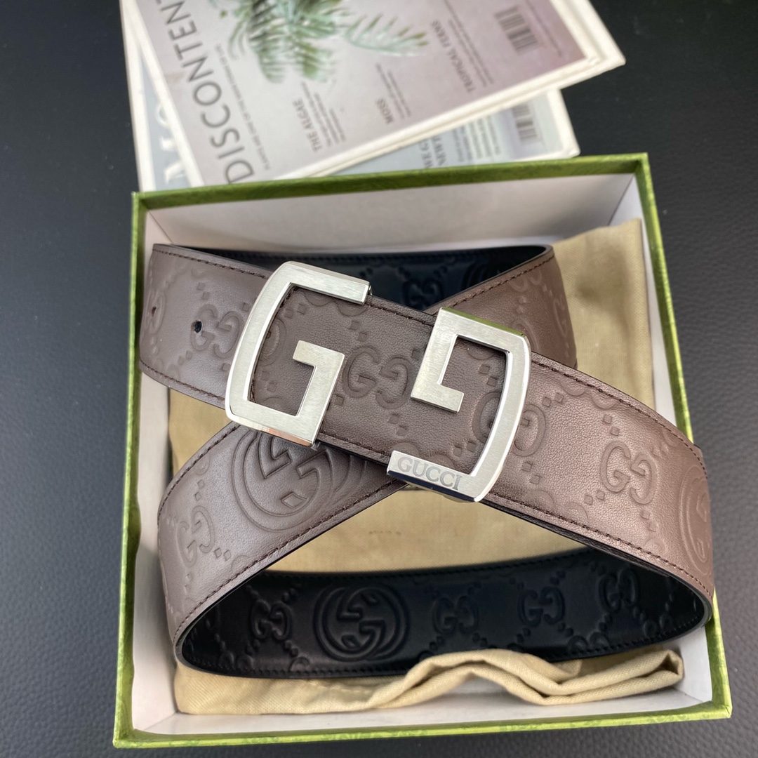 古奇💕 特种皮腰带系列 ，原厂五金精品不锈钢扣，手感柔软舒适 宽3.8CM。