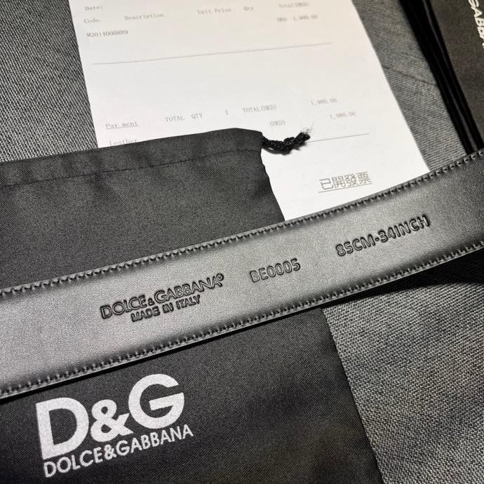 DG宽4.0新款Dolce&Gabbana小牛皮拼接织物腰带点缀手工徽标爱心珠宝搭扣镶嵌珍珠装饰腰带