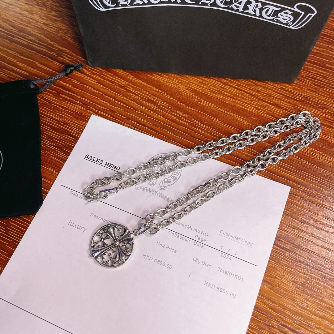 NO:582736,So handsome, the latest Chrome Hearts. No explosions, no hair. Factory direct sales. Original one-to-one replica. Chrome Hearts Necklace, fine jewelry, chrome hearts, necklace.19860909太帅爆了最新款克罗心 不爆不发 厂家直销 原版一比一复刻 克罗心复项链,饰品精品,chrome hearts,necklace,Jewelry