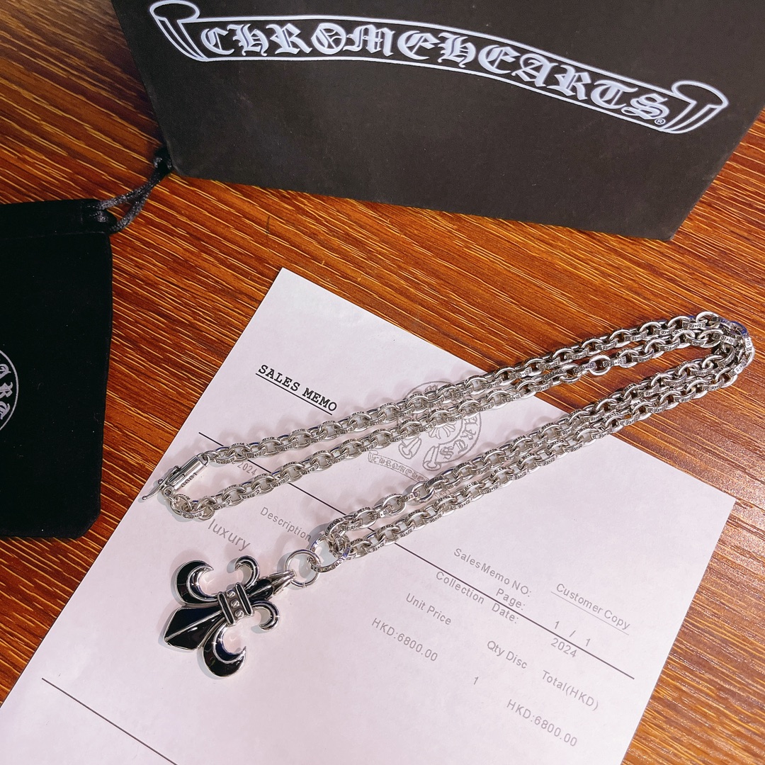 NO:641620,So handsome, the latest Chrome Hearts. No explosions, no hair. Factory direct sales. Original one-to-one replica. Chrome Hearts Necklace, fine jewelry, chrome hearts, necklace.19860909太帅爆了最新款克罗心 不爆不发 厂家直销 原版一比一复刻 克罗心复项链,饰品精品,chrome hearts,necklace,Jewelry
