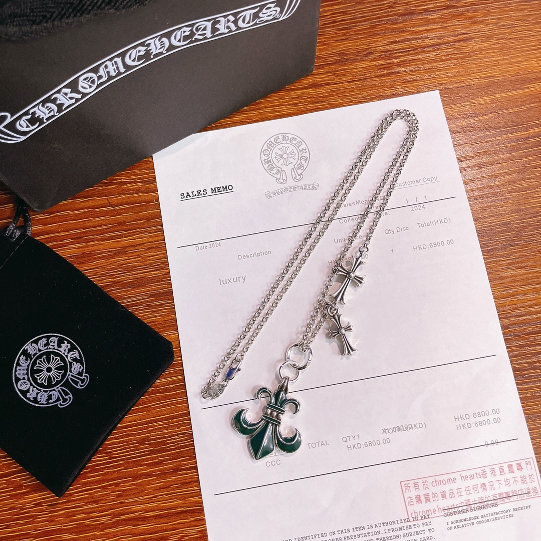 NO:641629,So handsome, the latest Chrome Hearts. No explosions, no hair. Factory direct sales. Original one-to-one replica. Chrome Hearts Necklace, fine jewelry, chrome hearts, necklace.19860909太帅爆了最新款克罗心 不爆不发 厂家直销 原版一比一复刻 克罗心复项链,饰品精品,chrome hearts,necklace,Jewelry