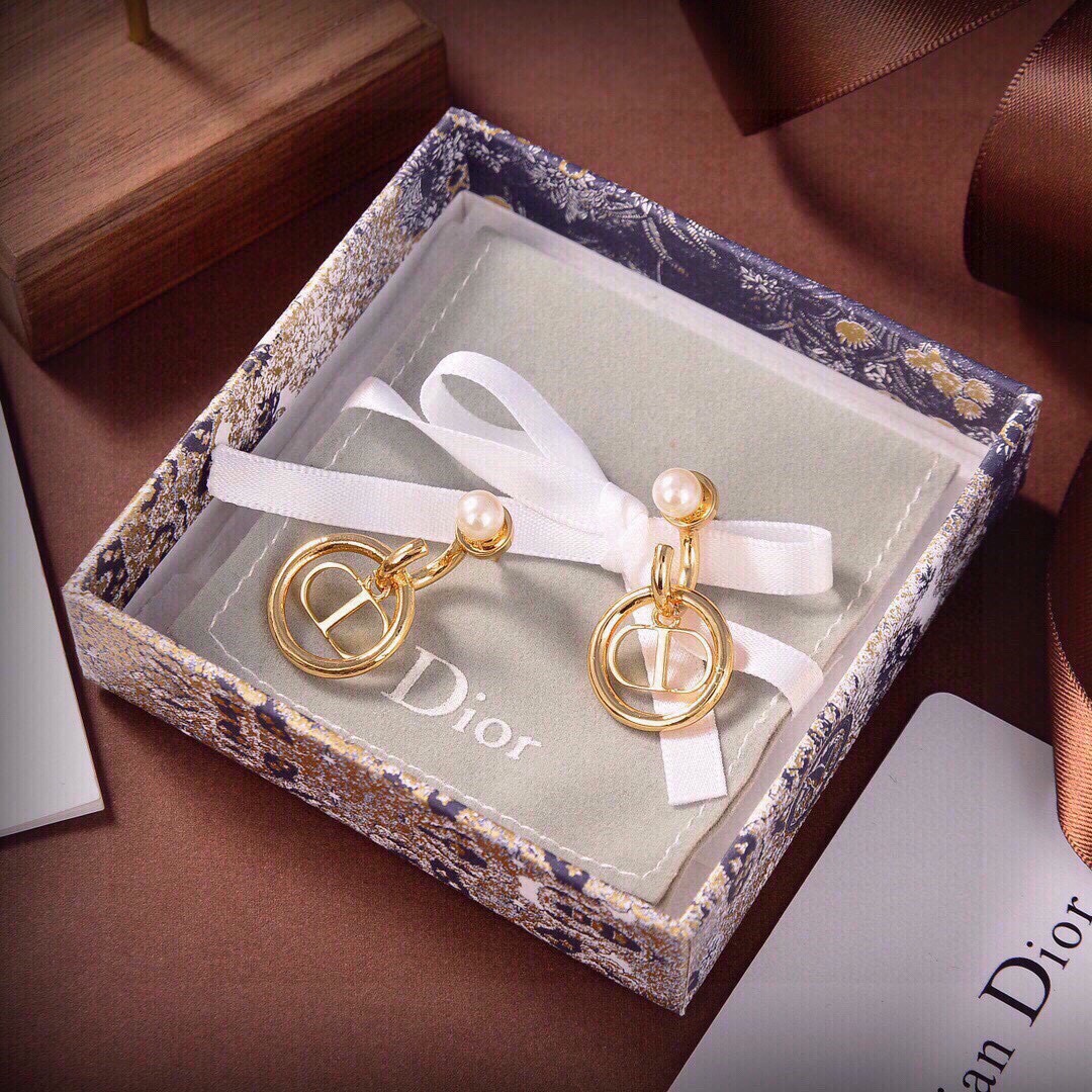 Dior Jewelry Earring Yellow Brass