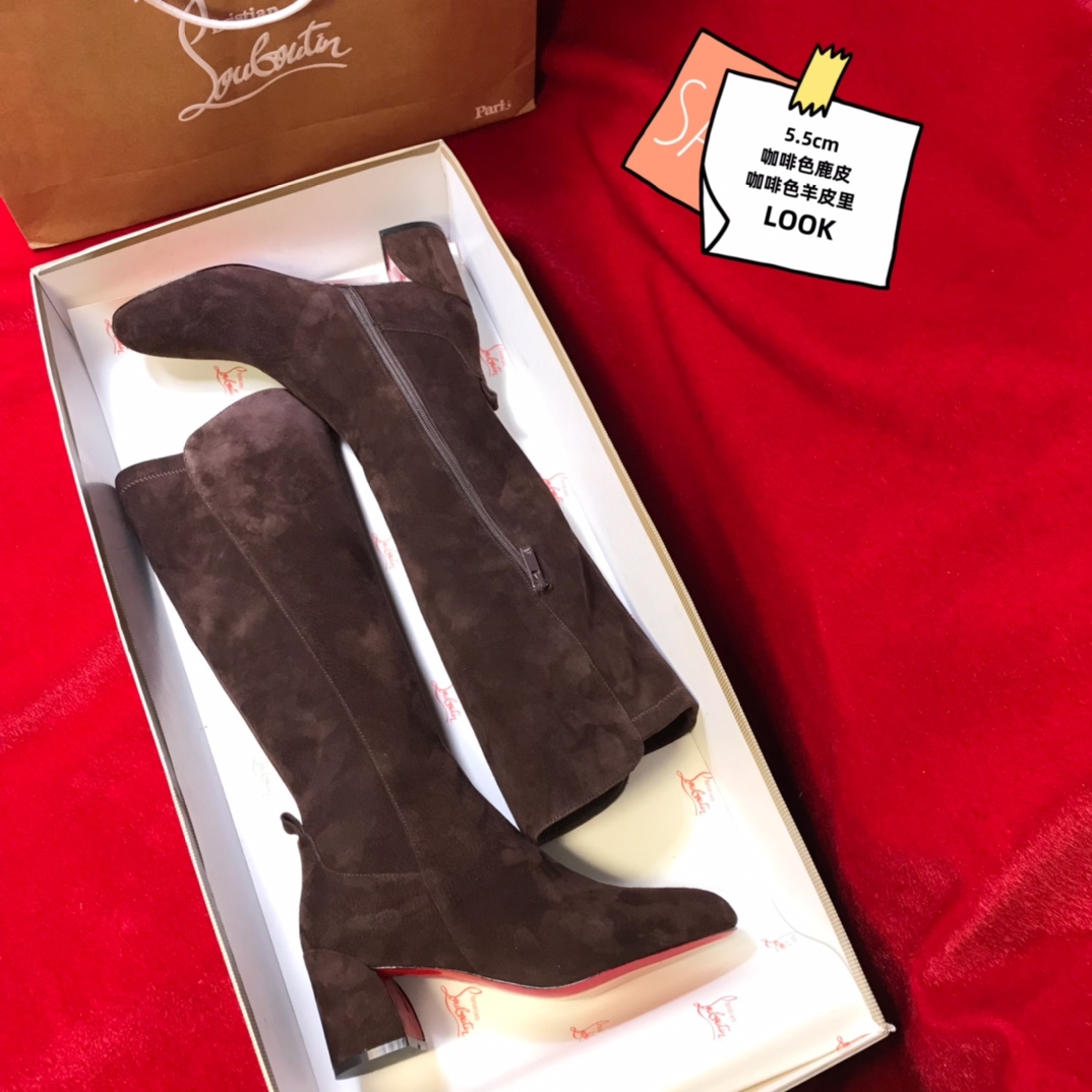 NO:100397,High-end customized autumn and winter boot series!  H5.5Cm, size 35-42. Leather sole, 1180, X4021-4. Coffee deer leather. Coffee elastic leather Standard European code Reference:X4021-4 Color:brown/brown Material:cowhide Lining:shee leather Heel height:5.5Cm Sole:leather sole Size:EUR 35-42 (US 4-11):1180,,christian louboutin,boots,Leather soles19860909高端订制 秋冬靴系列！ H5.5Cm,尺码35-42码.真皮大底,1180,X4021－4.咖啡鹿皮.咖啡弹力皮 标准欧码 Reference:X4021－4 Color:brown/brown Material:cowhide Lining:shee leather Heel heigh:5.5Cm Sole:leather sole Size:EUR 35－42（US 4一11) :1180,,christian louboutin,boots,Leather soles,Women's Shoes