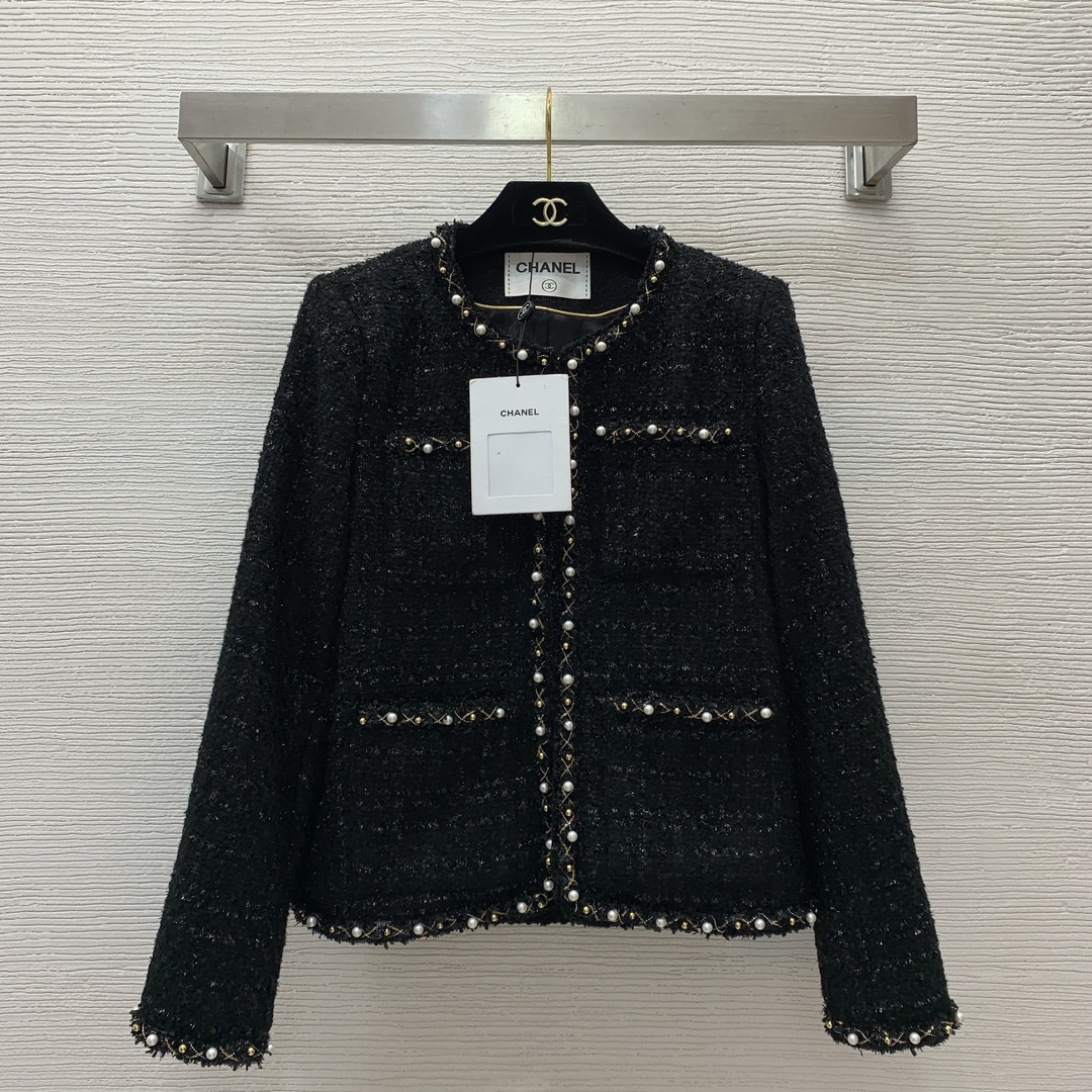 Chanel Clothing Coats & Jackets Black Long Sleeve G24120717