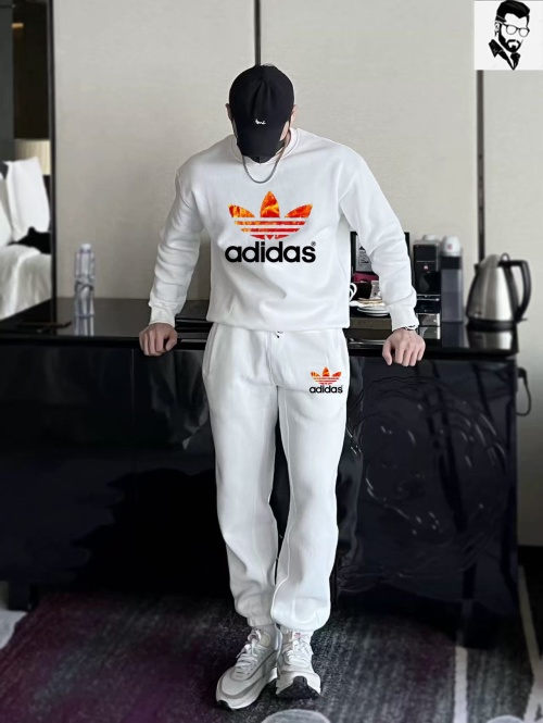 Adidas 2024 New Trendy White Sweatshirt Set, Perfect Fit, Comfortable Cotton 1 Adidas 2024 New Trendy White Sweatshirt Set, Perfect Fit, Comfortable Cotton