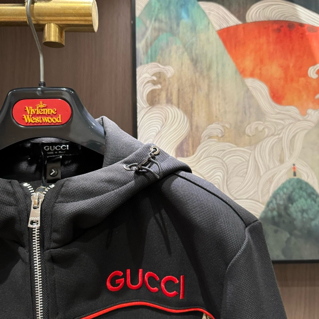Gucci Men's Black Tracksuit with Signature GG Pattern, Size M-3XL 6 i1733495092 2205 4