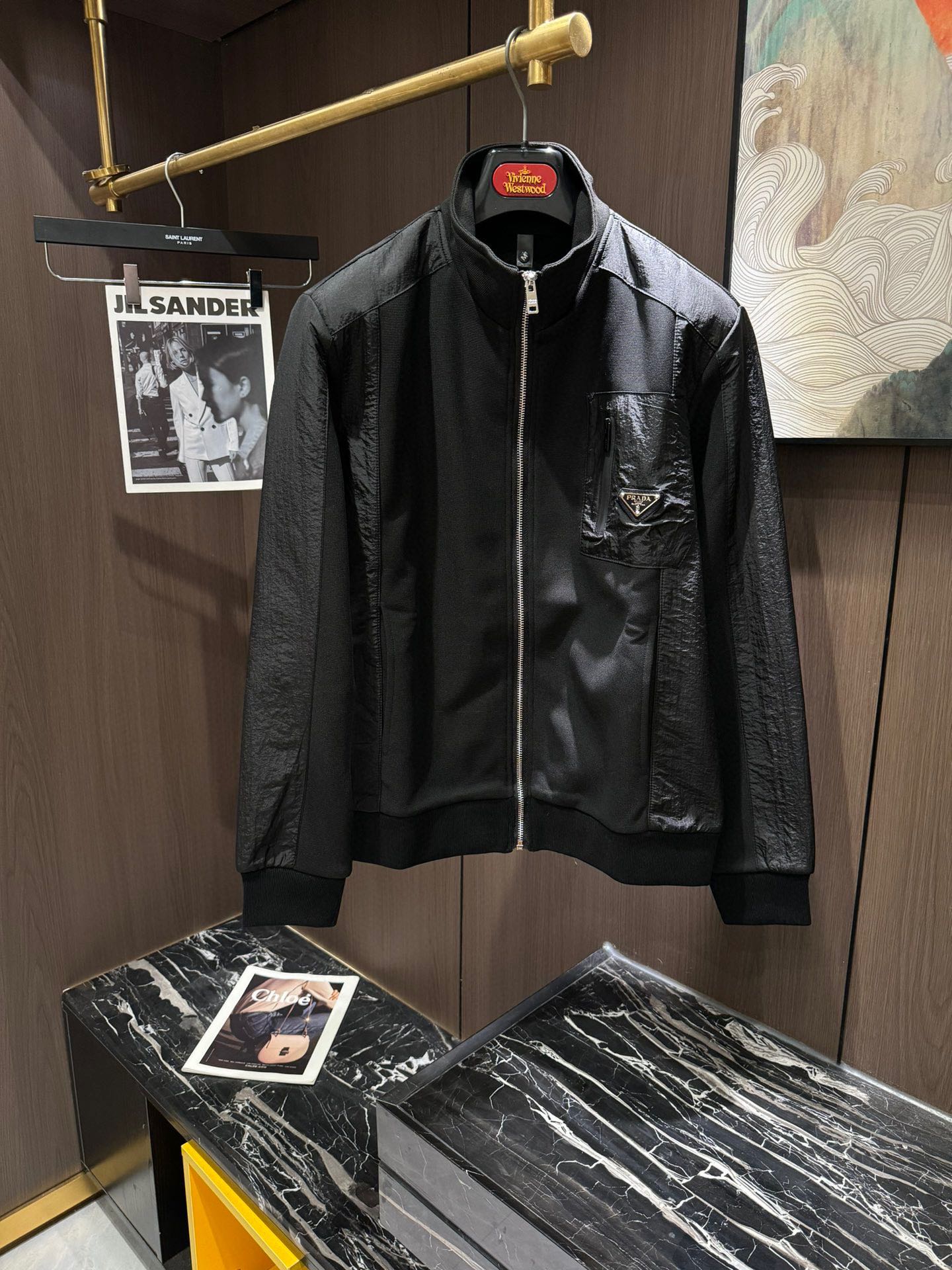 Prada Men's Sweatsuit Set. Cardigan Sweatshirt & Matching Track Pants. 3 i1733495367 2305 1
