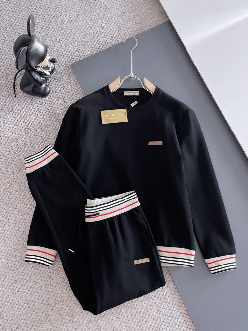 Burberry 2024 New Men's Black Cotton Sweatshirt Set, Elegant and Comfortable 1 Burberry 2024 New Men's Black Cotton Sweatshirt Set, Elegant and Comfortable