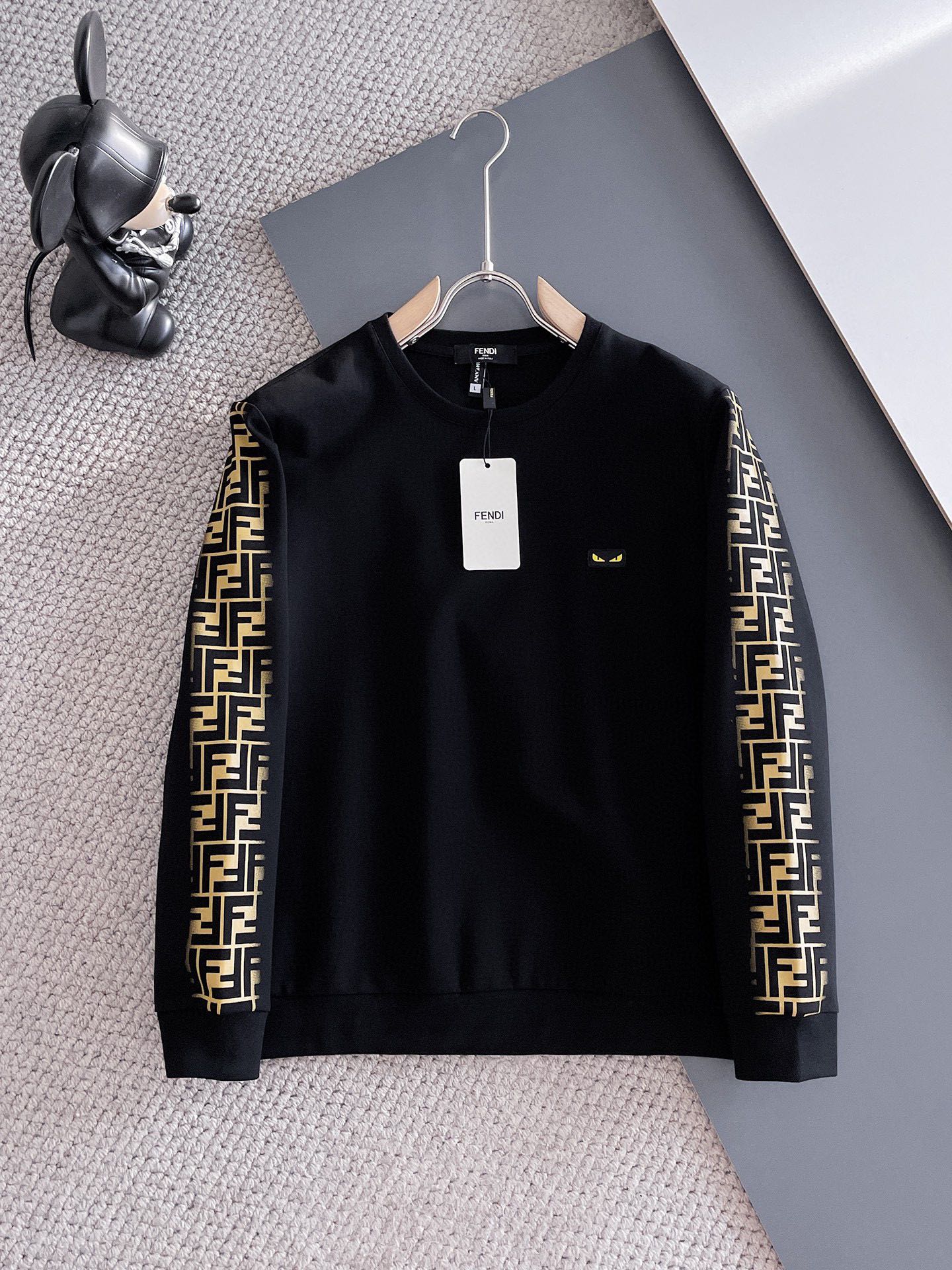 Fendi Men's Black Cotton Sweatshirt and Jogger Set with FF Logo - 2024 3 i1733495850 8334 1