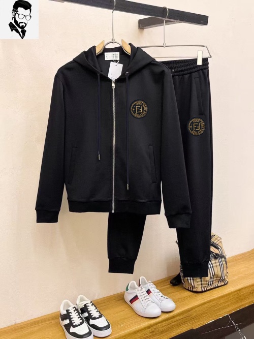 Conjunto deportivo Fendi negro para hombre, estilo casual y elegante 1 Conjunto deportivo Fendi negro para hombre, estilo casual y elegante