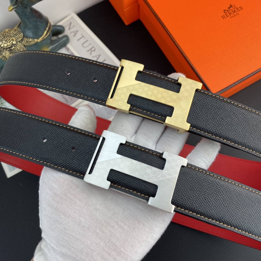 爱马仕💕 特种皮腰带系列 ，原厂五金精品不锈钢扣，手感柔软舒适 宽3.8CM。