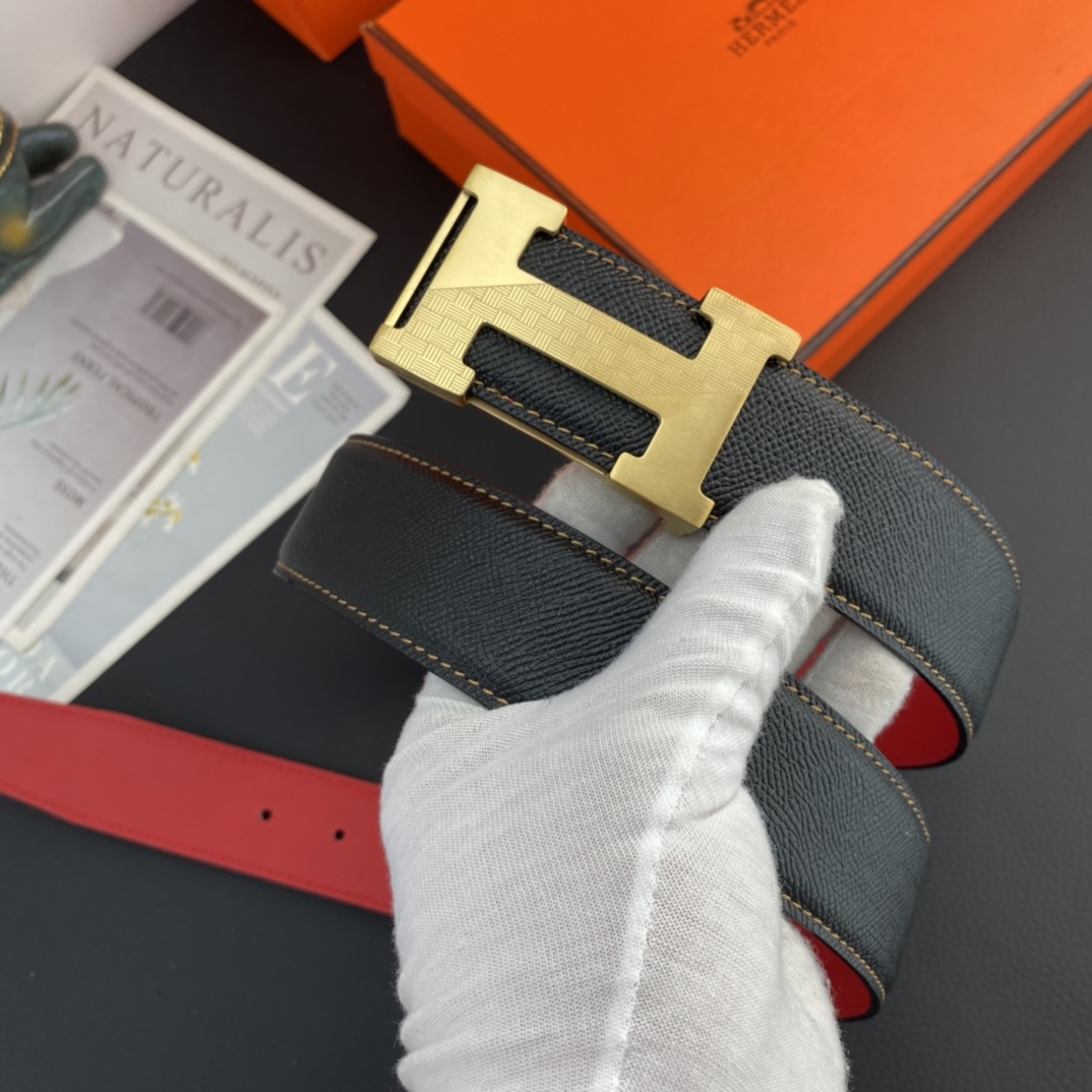 爱马仕💕 特种皮腰带系列 ，原厂五金精品不锈钢扣，手感柔软舒适 宽3.8CM。