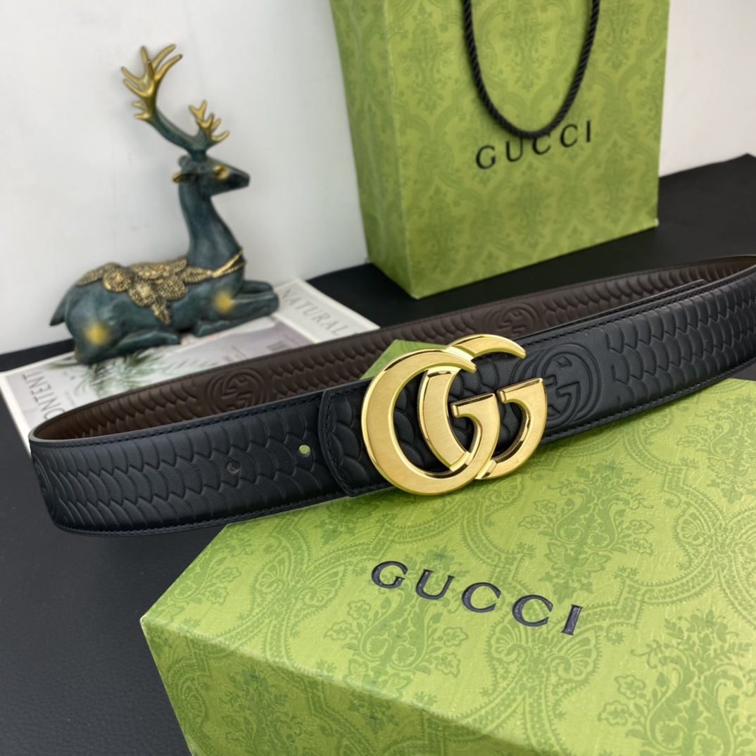 古奇💕 特种皮腰带系列 ，原厂五金精品不锈钢扣，手感柔软舒适 宽3.8CM。
