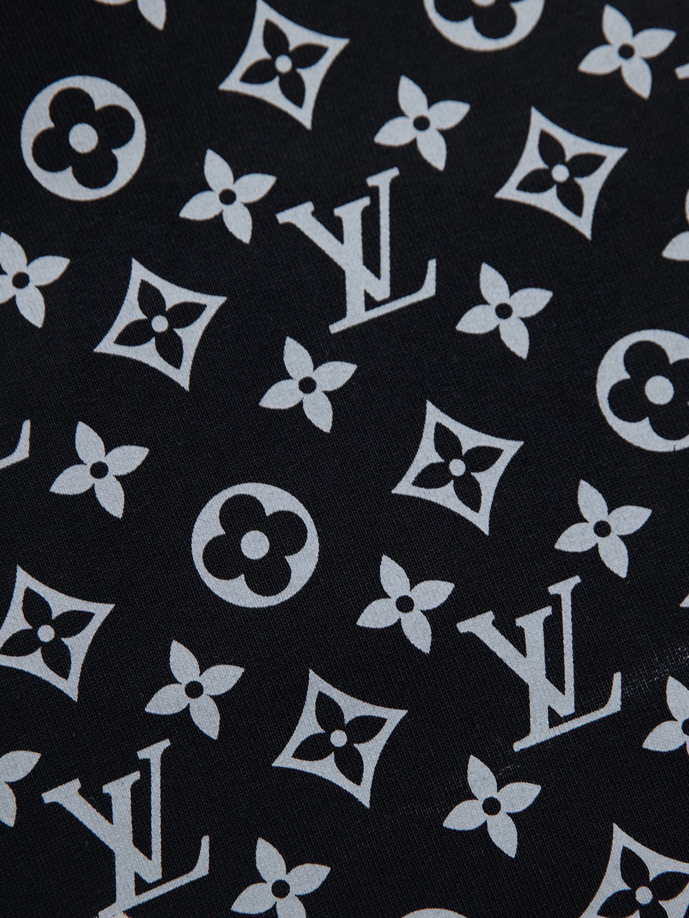 路易威登/Louis Vuitton 秋冬新款火烧云满印老花字母圆领卫衣