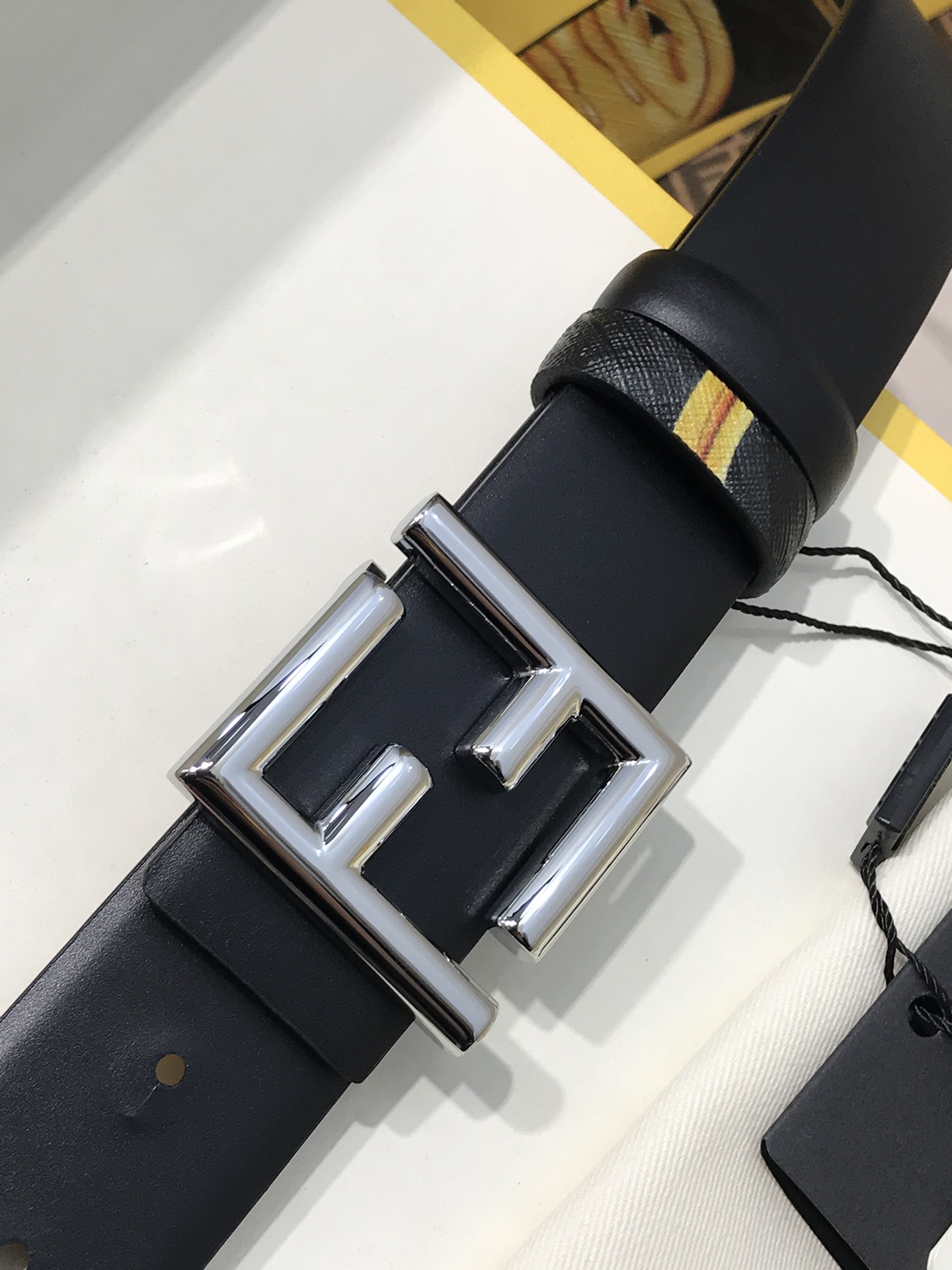 [Fendi Belts]Fendi FD width 35MM supports NFC chip scanning Logo shaped belt O