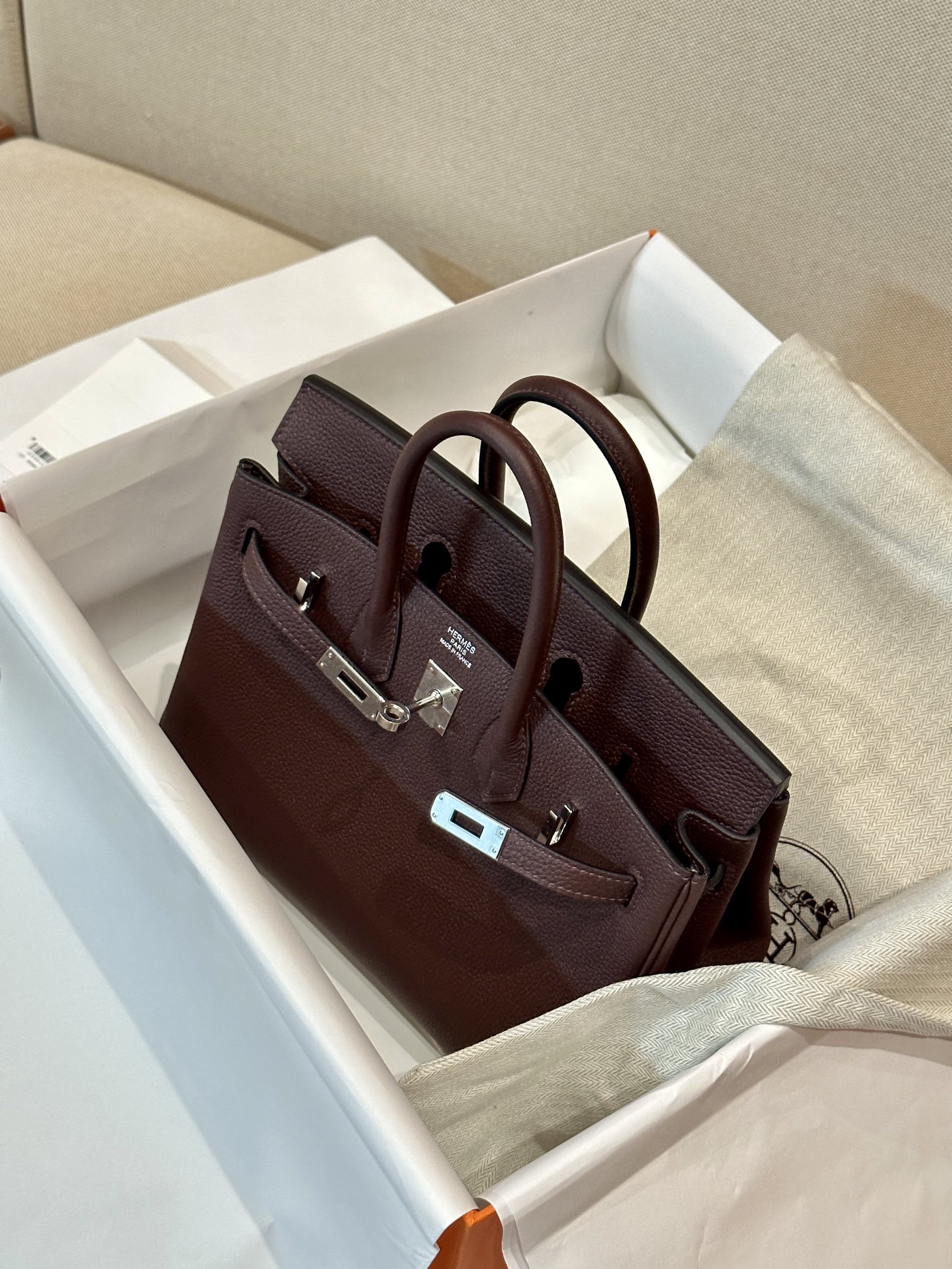 Hermes Birkin Brown tote shoulder