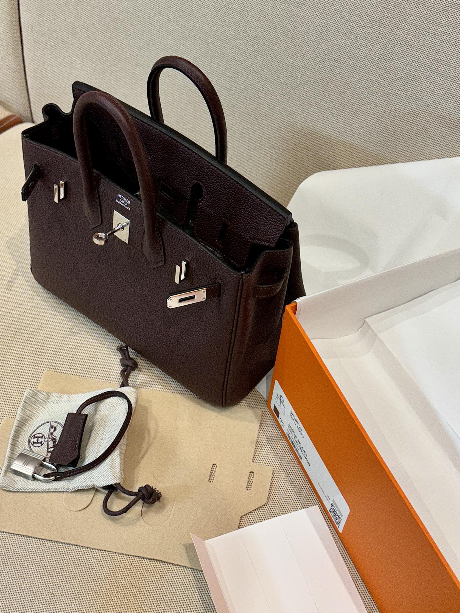 Hermes Birkin 25 Rouge Sellier 25cm everyday shoulder