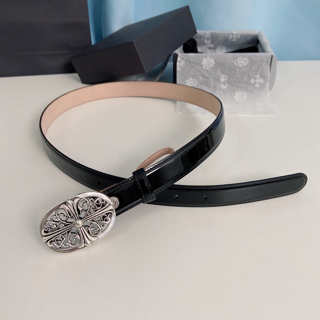 “ChromeHearts Crocine-mini Belt: Perfect Purchase for Ms. Crocson, 2.5cm Wide” - 图片 4