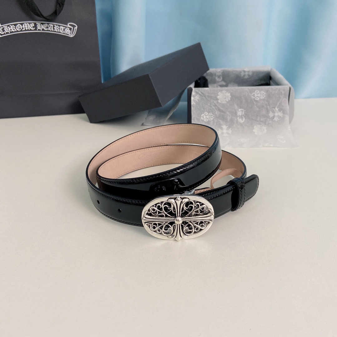 “ChromeHearts Crocine-mini Belt: Perfect Purchase for Ms. Crocson, 2.5cm Wide” - 图片 6