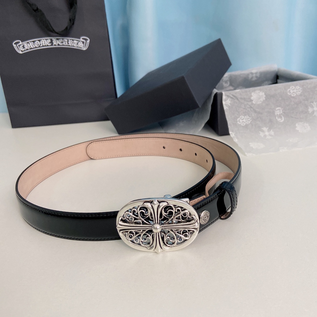 “ChromeHearts Crocine-mini Belt: Perfect Purchase for Ms. Crocson, 2.5cm Wide” - 图片 8