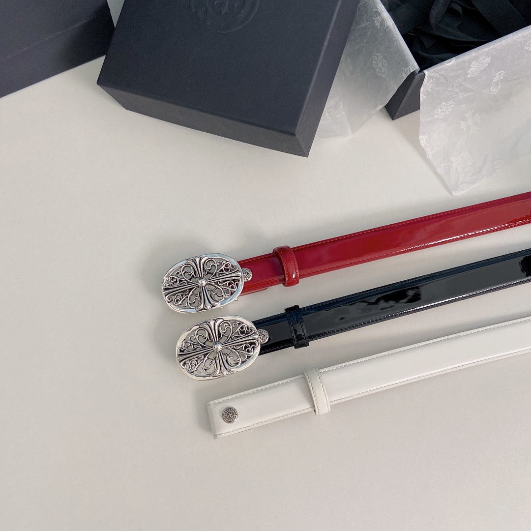 “ChromeHearts Crocine-mini Belt: Perfect Purchase for Ms. Crocson, 2.5cm Wide” - 图片 9
