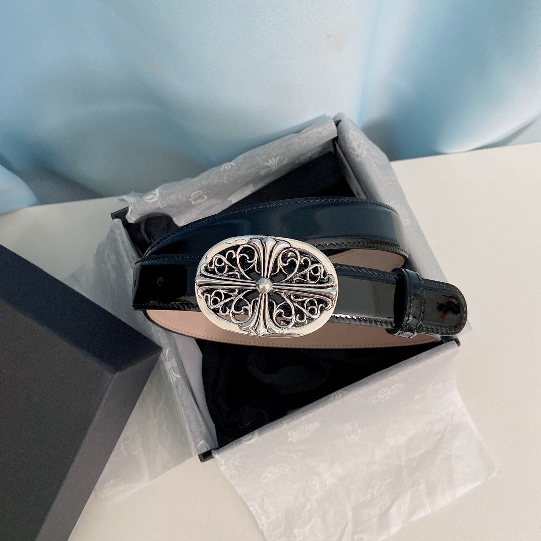 “ChromeHearts Crocine-mini Belt: Perfect Purchase for Ms. Crocson, 2.5cm Wide” - 图片 7